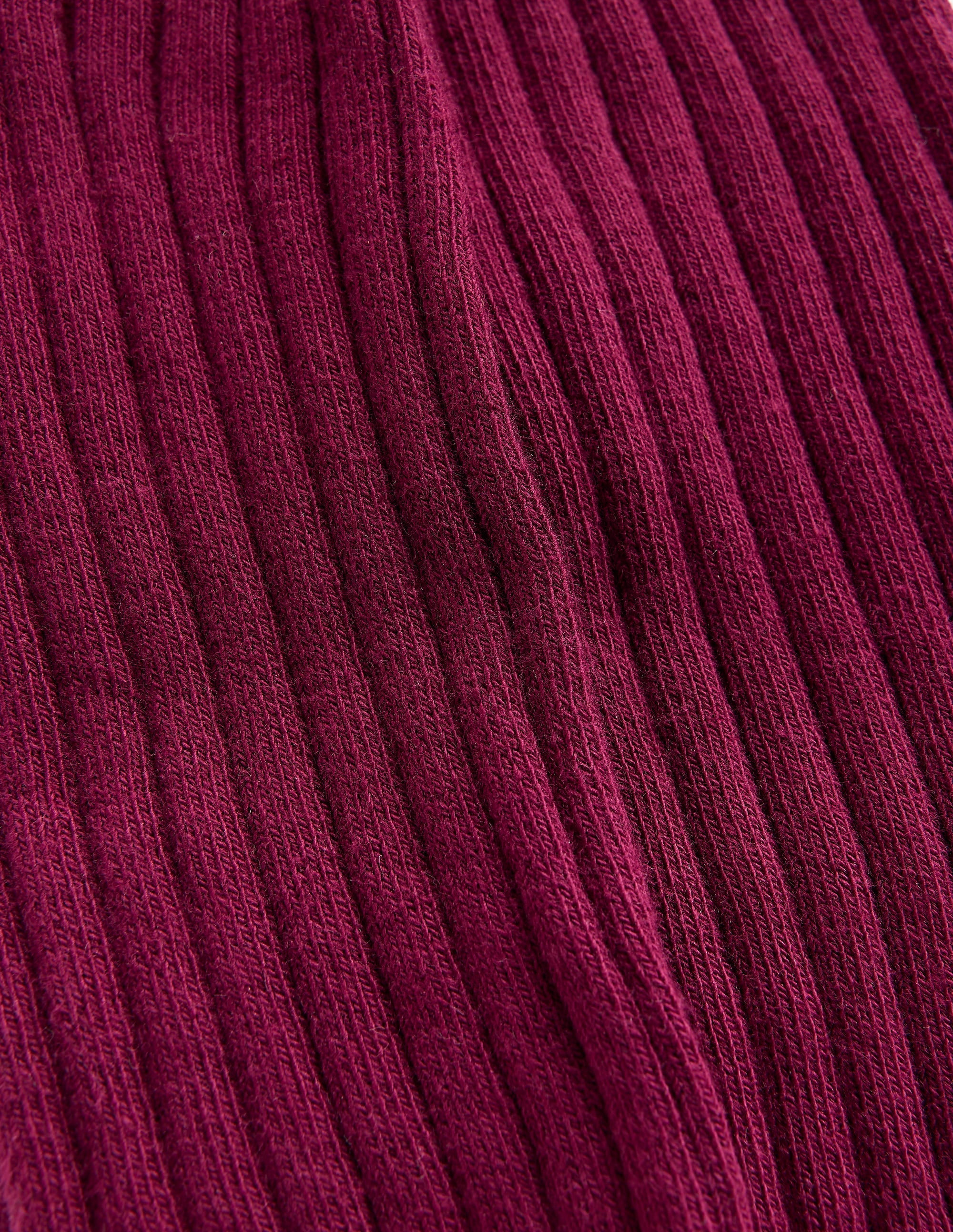 Ribbed Tights-Deep Wisteria