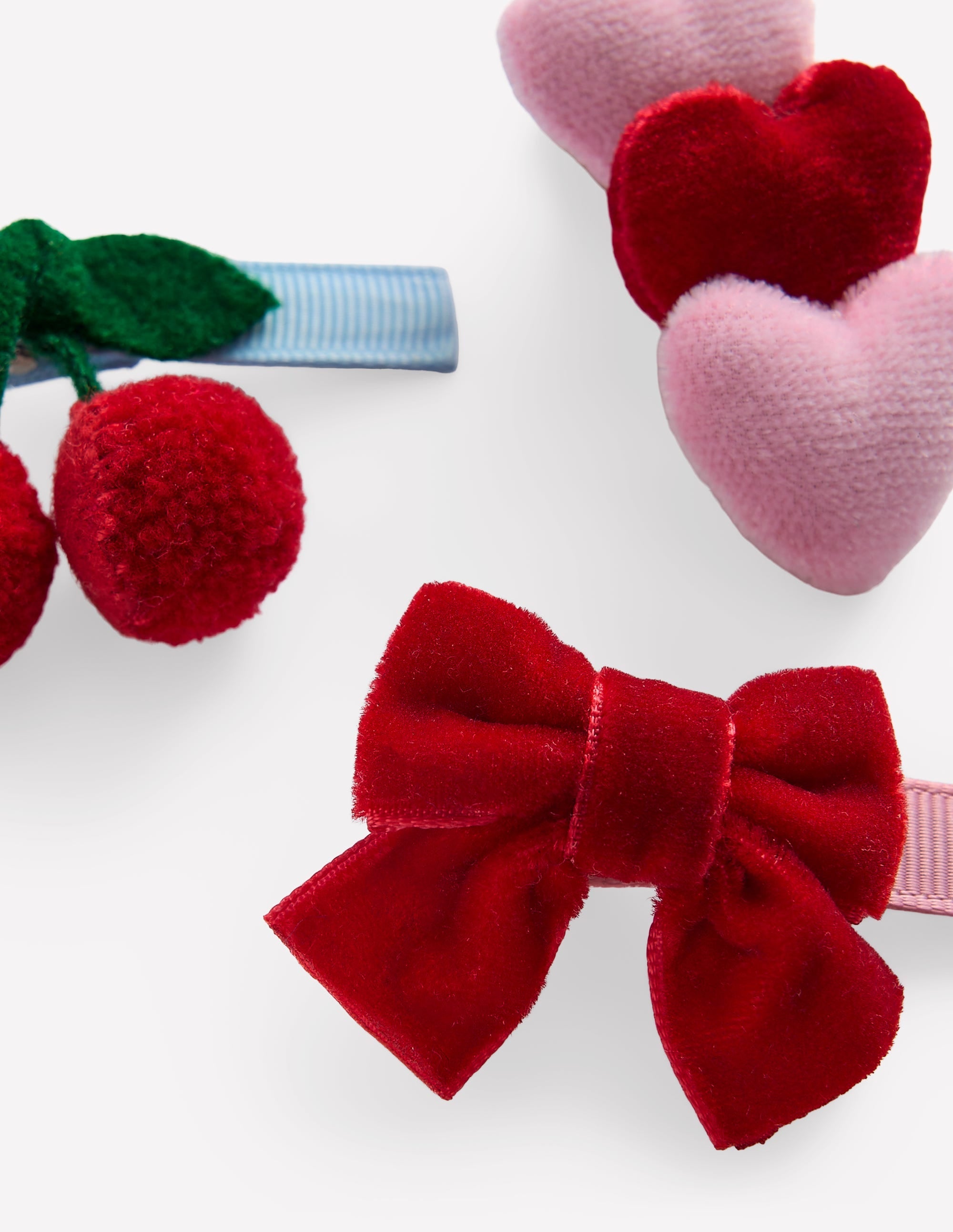 3-pack Hair Clips-Pretty Pink