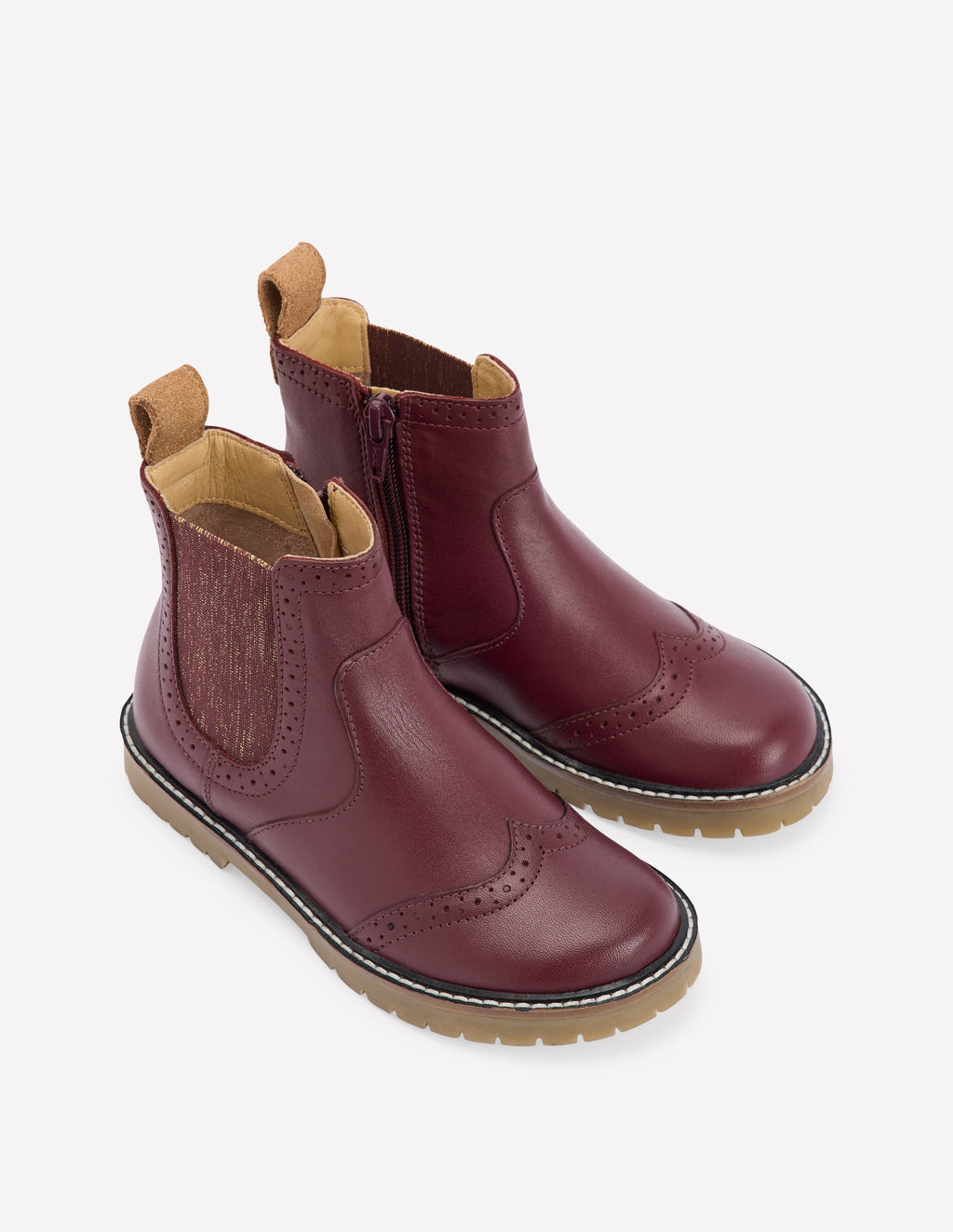 Leather Chelsea Boots-Oxblood