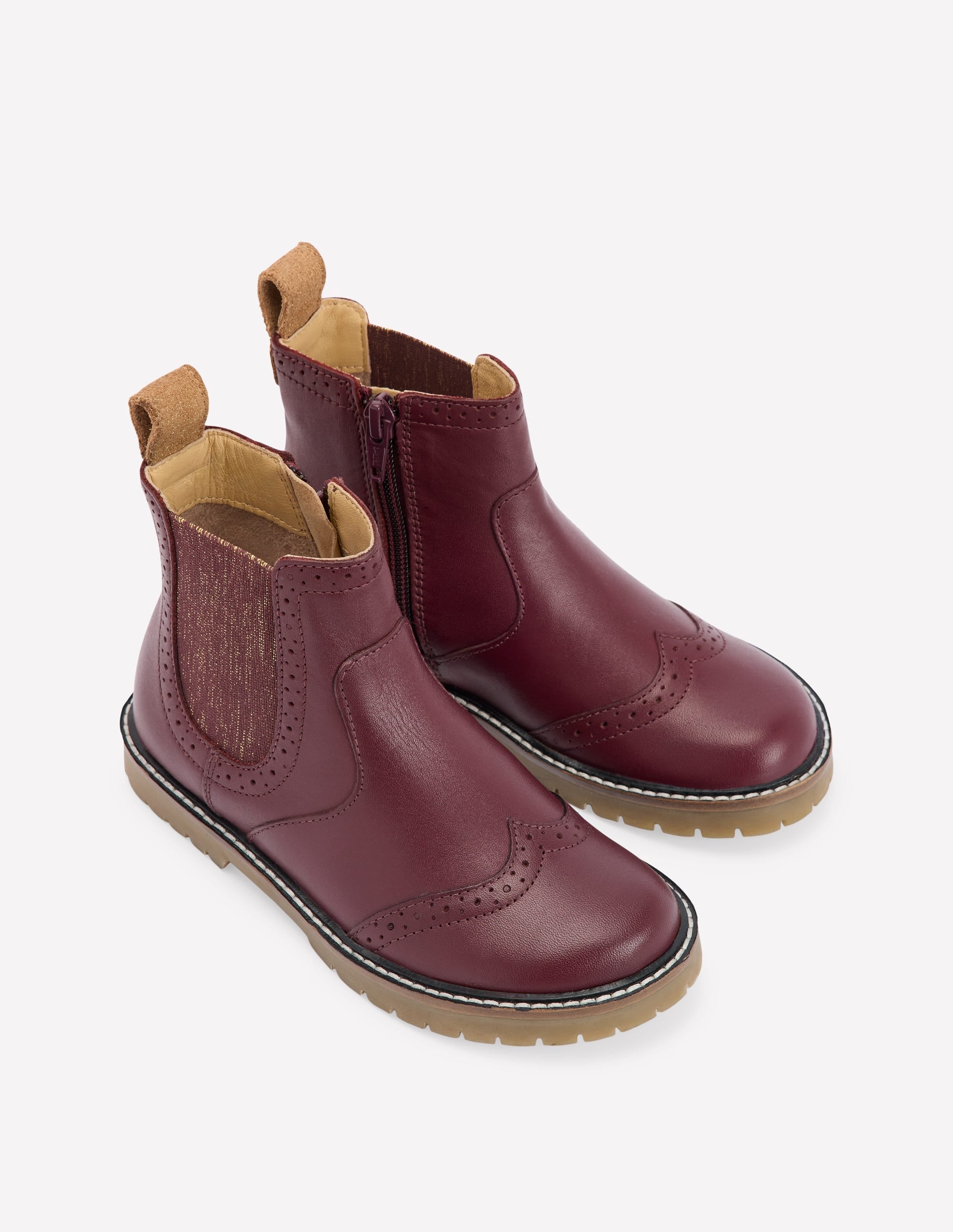Leather Chelsea Boots-Oxblood