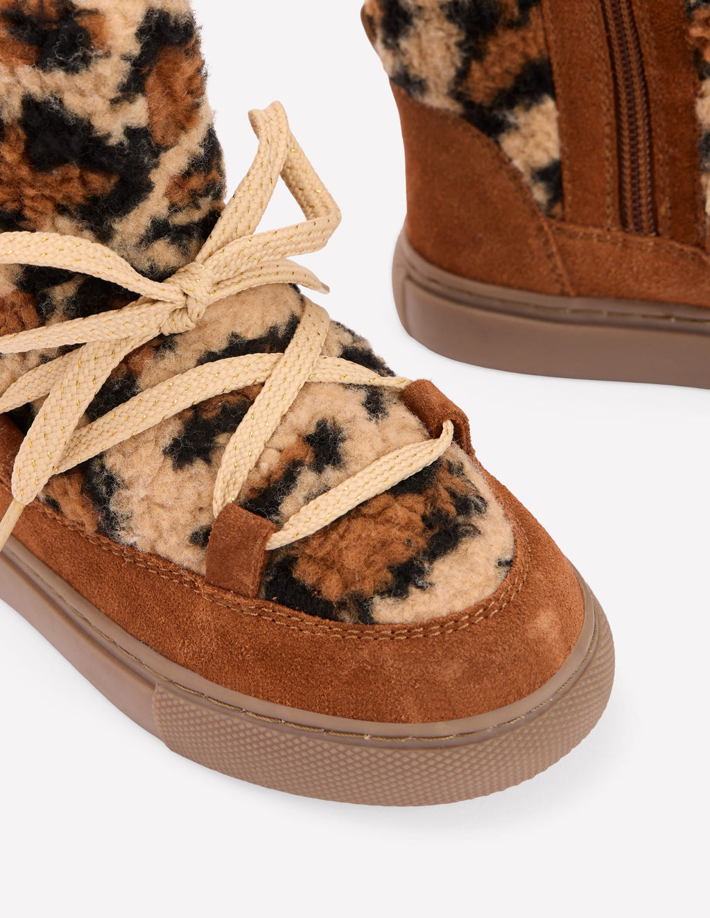 Cosy Borg Boots-Leopard