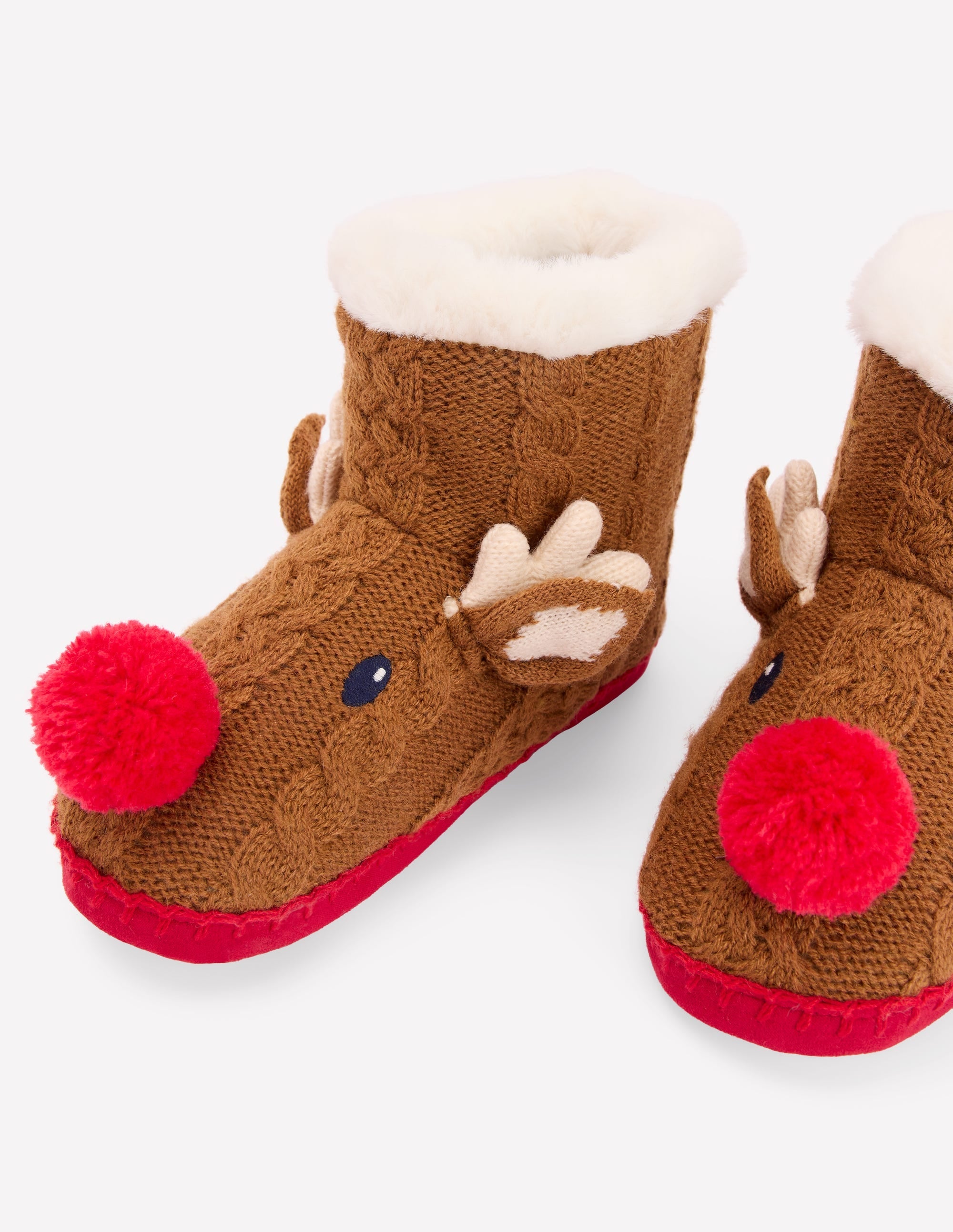 Novelty Slipper Boots-Reindeer
