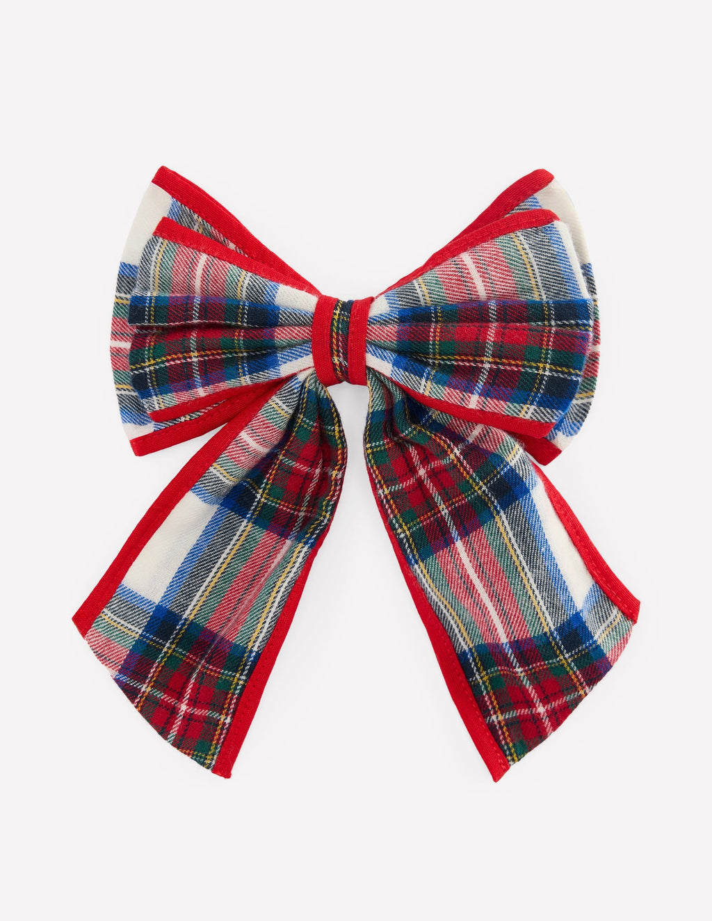 Big Bow Clip-Ivory Check