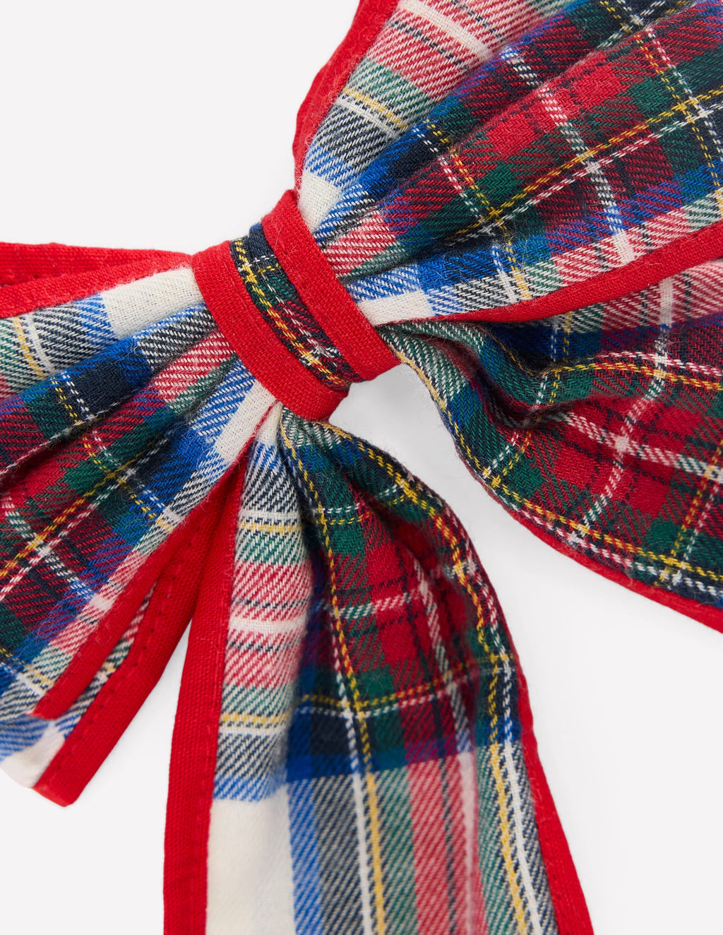 Big Bow Clip-Ivory Check