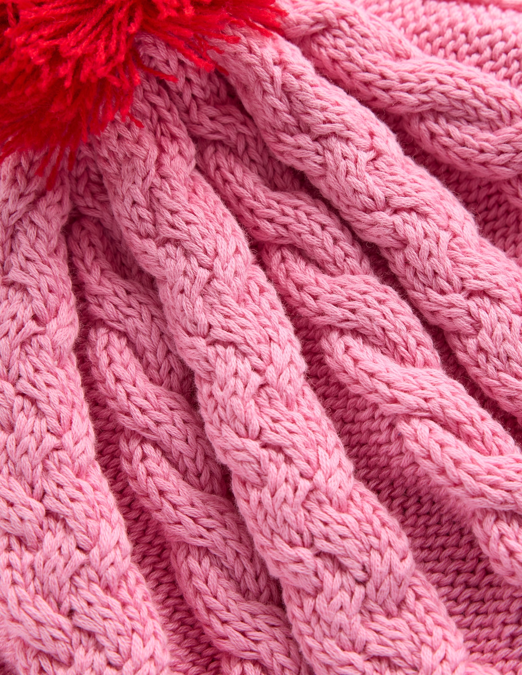 Knitted Beanie-Pink Colourblock