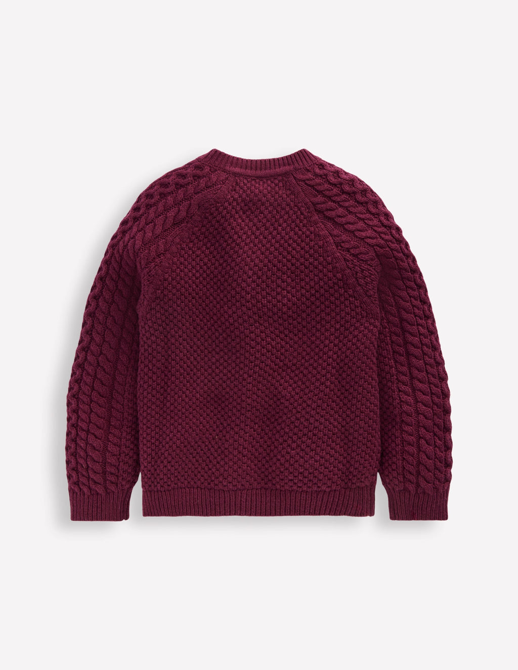 Heritage Cable Cardigan-Plum