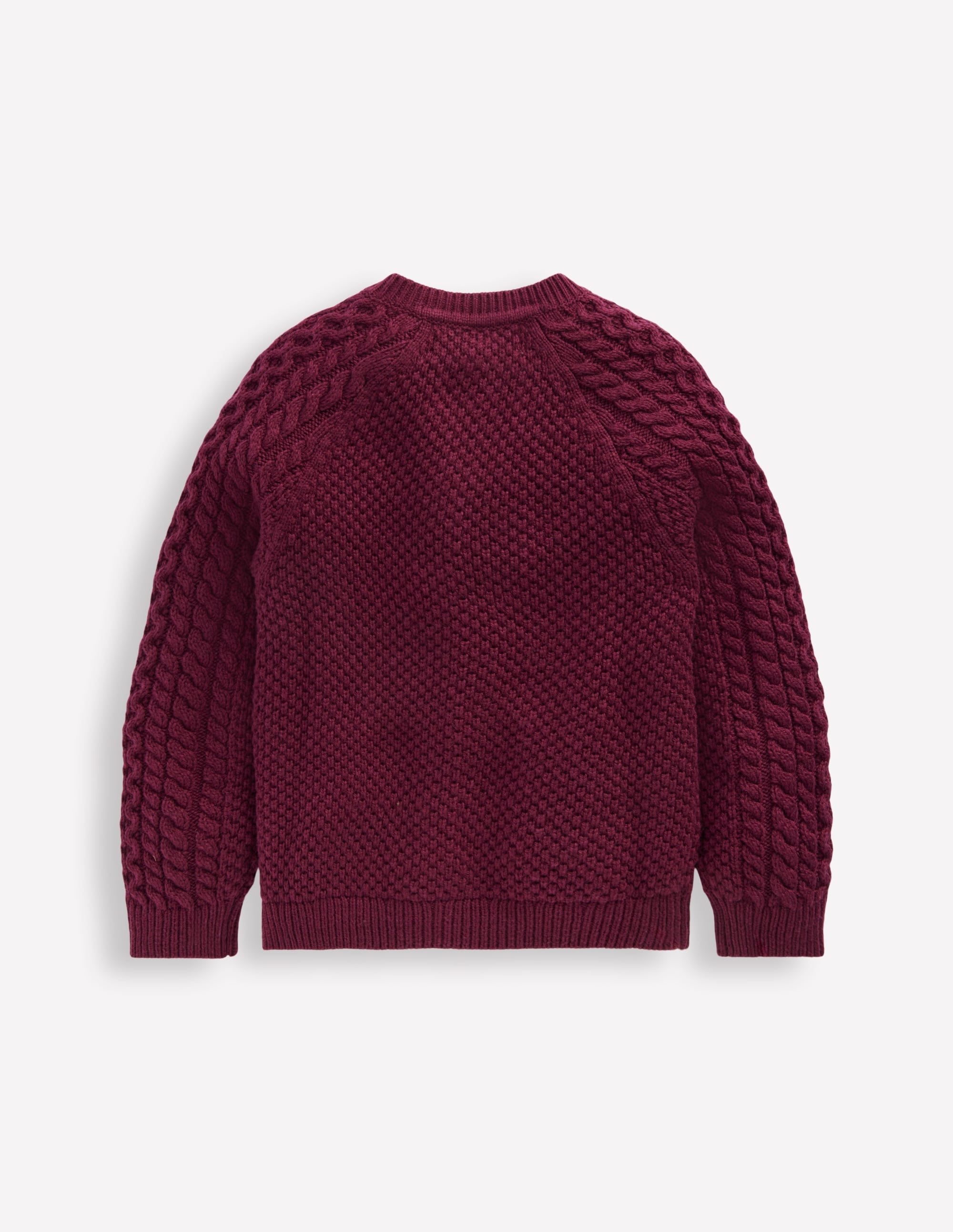 Heritage Cable Cardigan-Plum