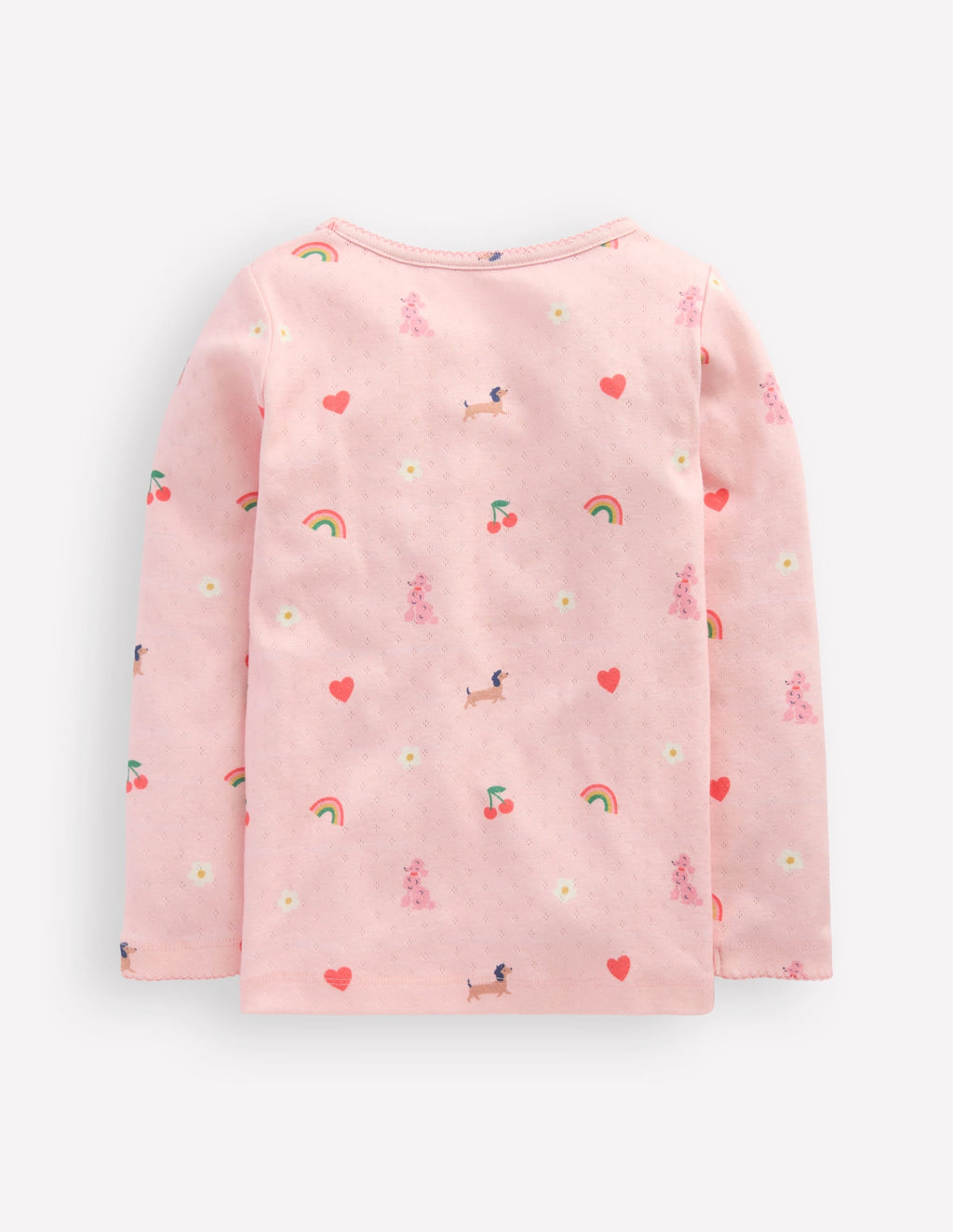 Long Sleeve Pointelle Top-Chalk Pink Parisien