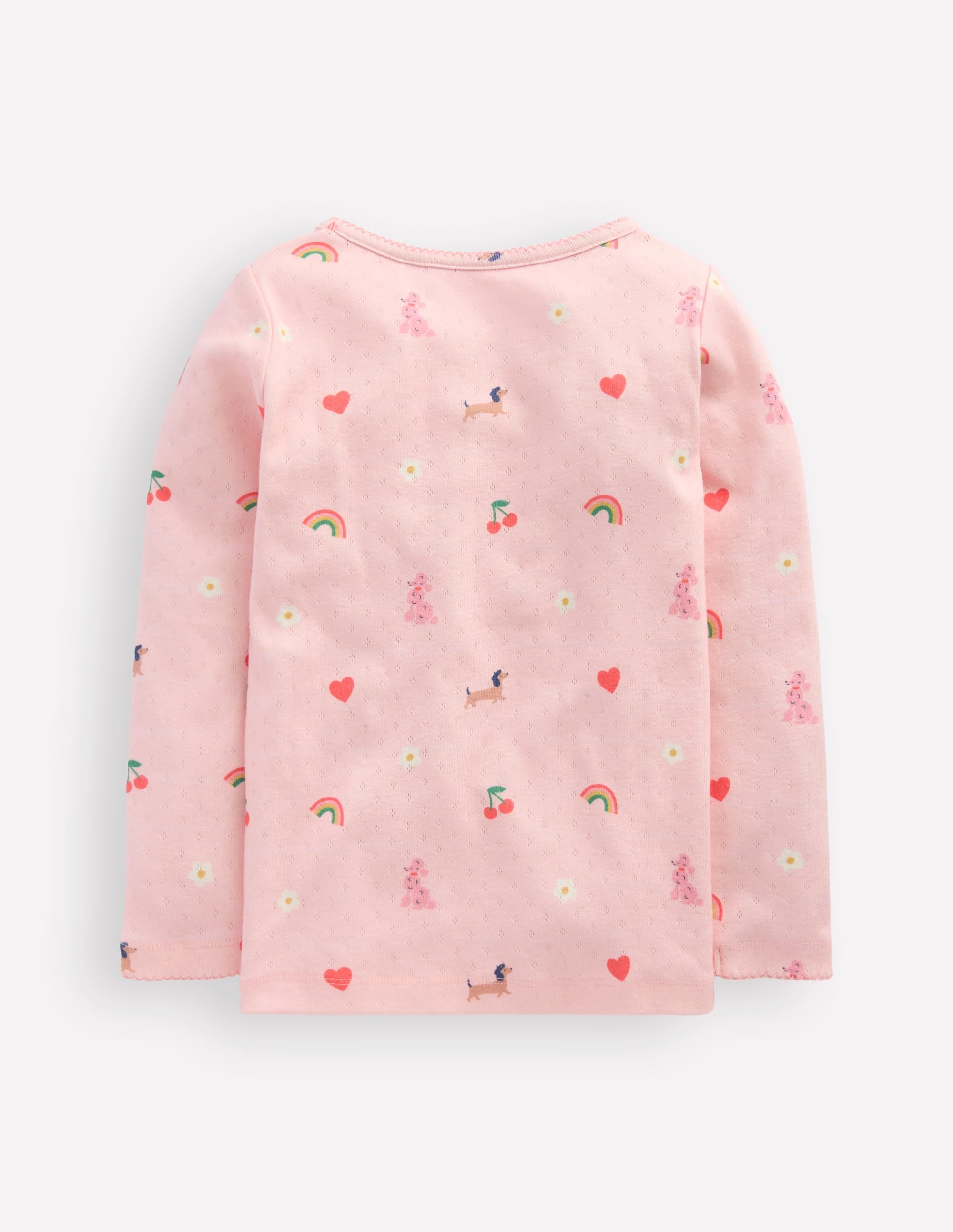 Long Sleeve Pointelle Top-Chalk Pink Parisien