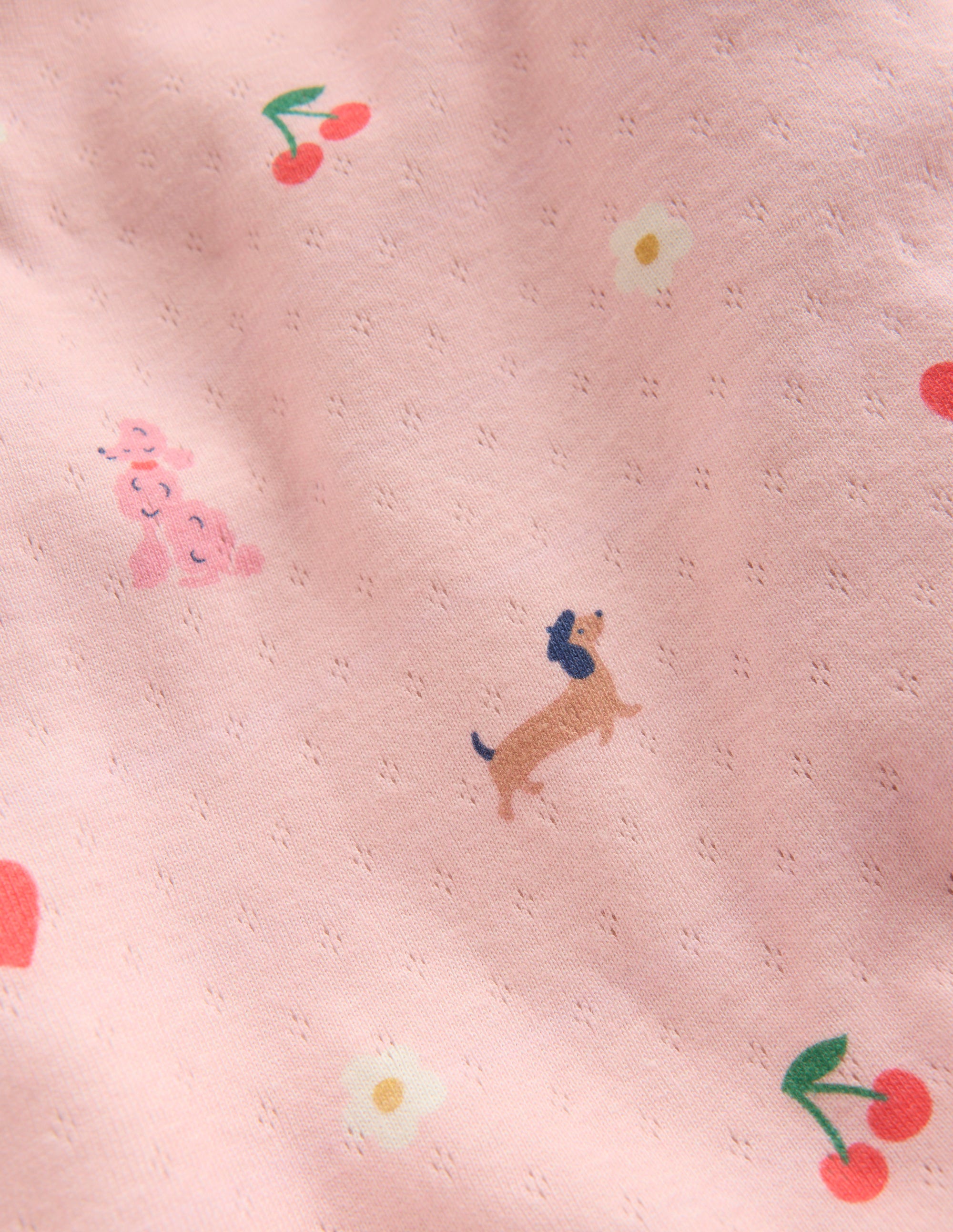 Long Sleeve Pointelle Top-Chalk Pink Parisien