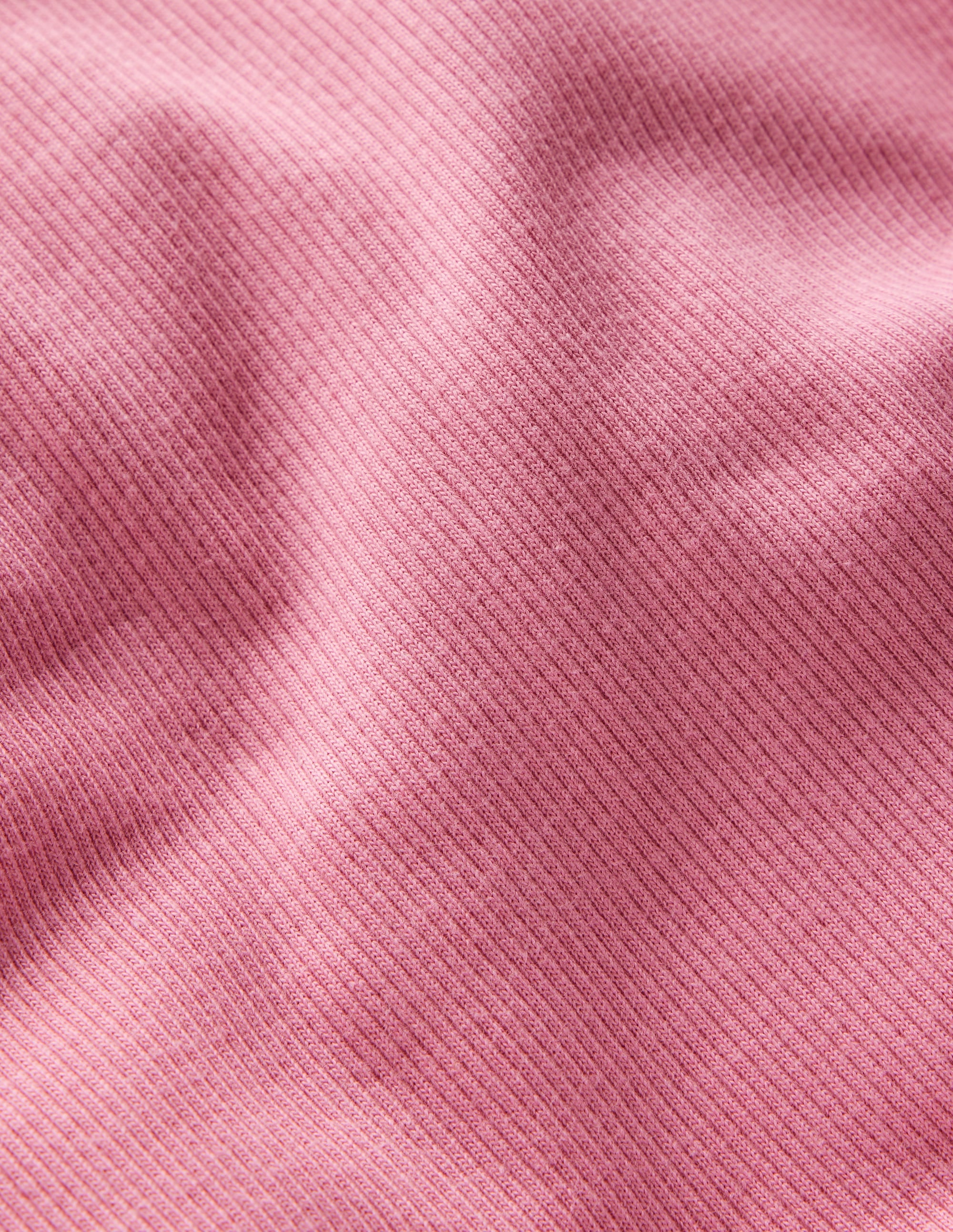 Ribbed Roll Neck Top-Pink Haze