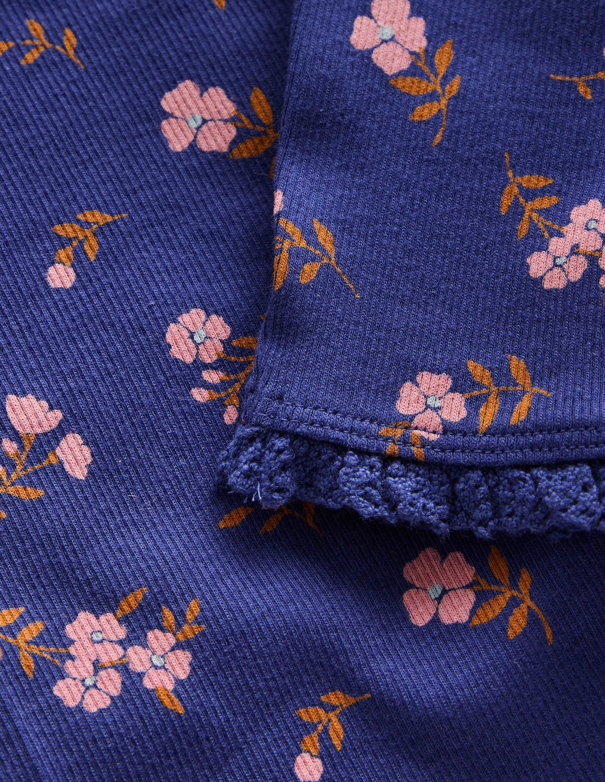 Ribbed Leggings-Starboard Blue Sprig