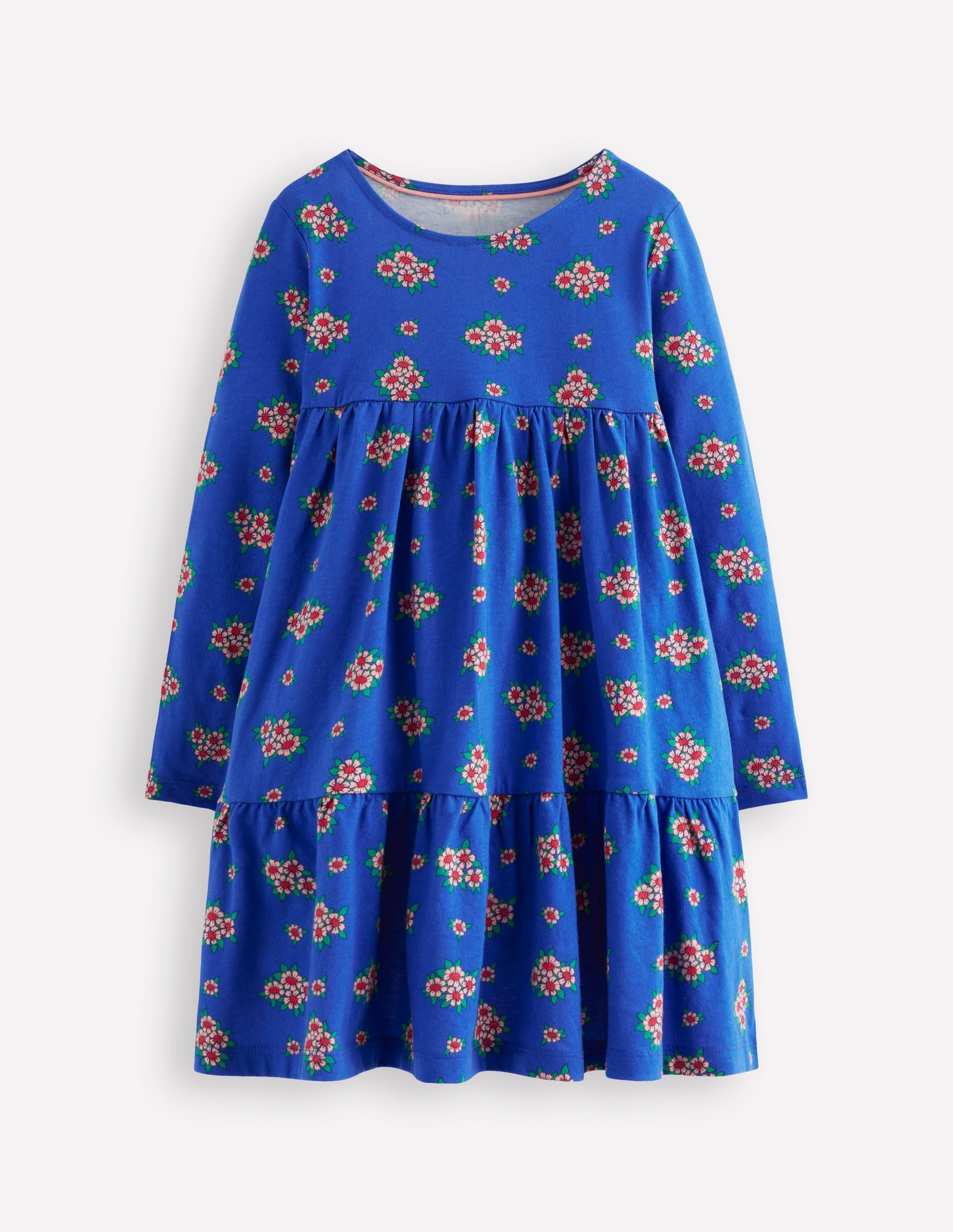 Ariel Long Sleeve Twirly Dress-Blue Flowerbunch