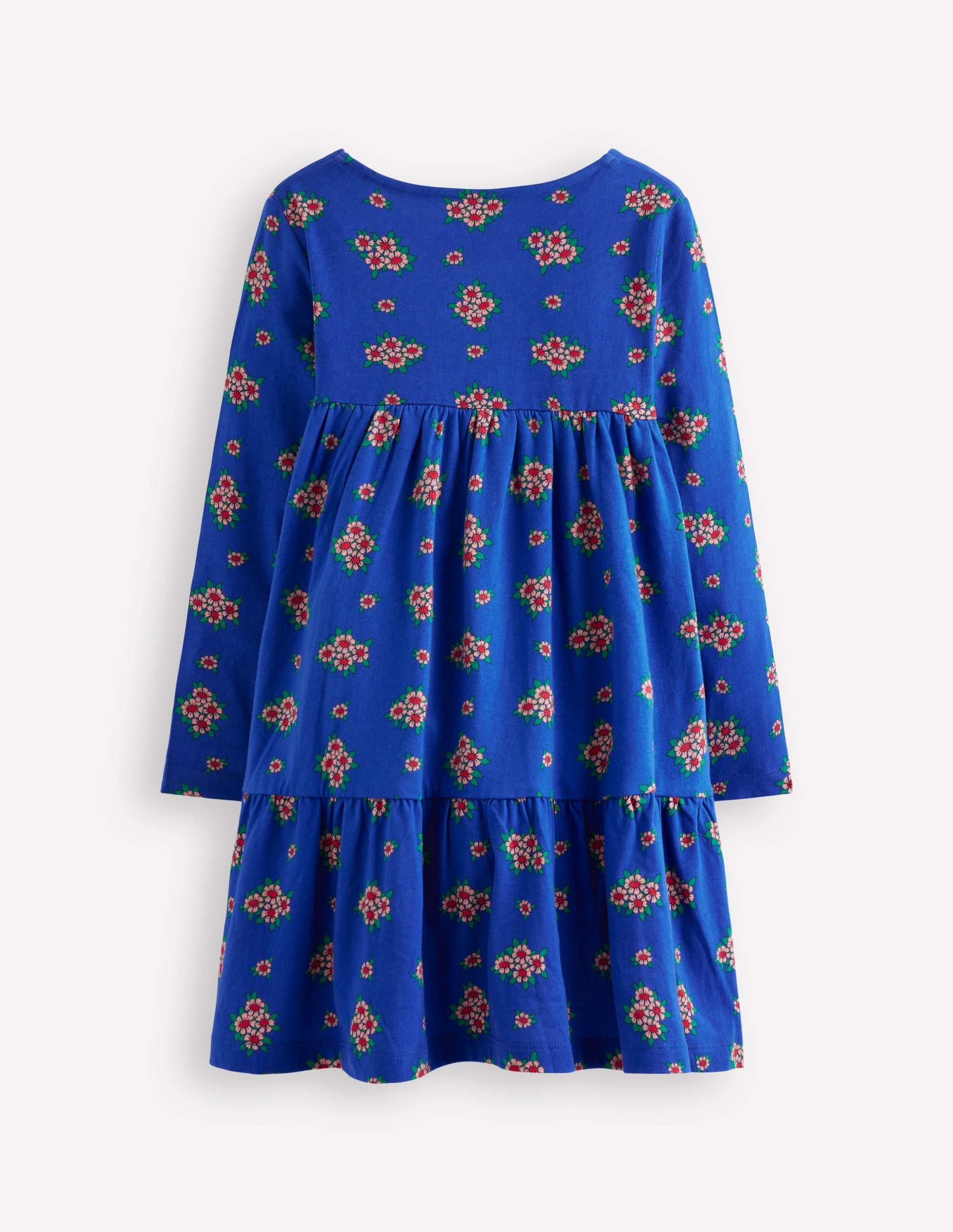 Ariel Long Sleeve Twirly Dress-Blue Flowerbunch