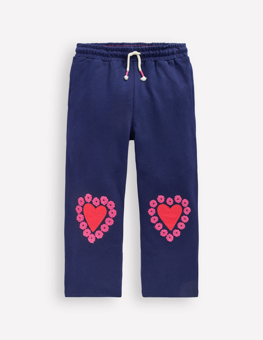 Bobbie Appliqué Joggers-College Navy Hearts