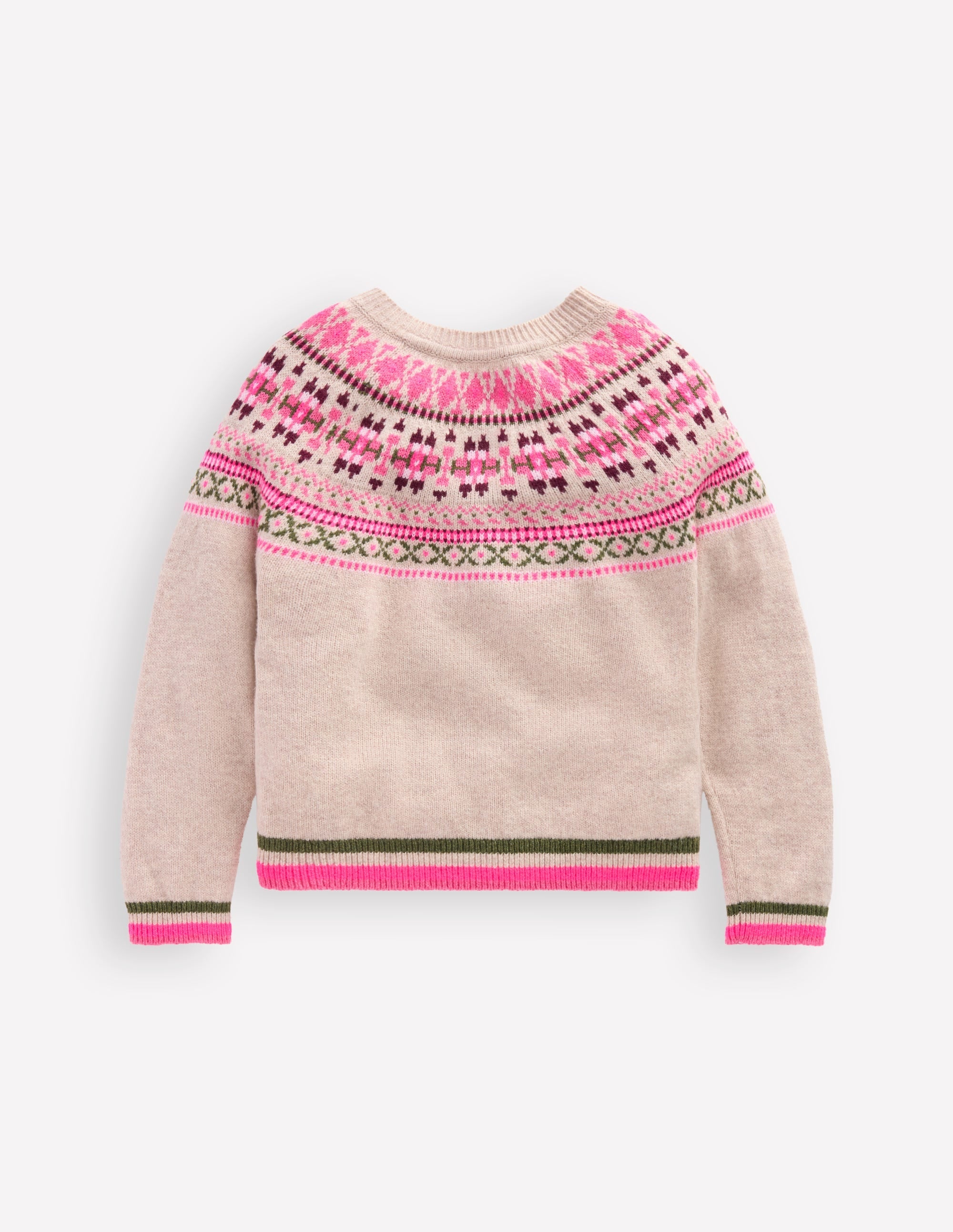 Edie Fair Isle Cardigan-Oatmeal Heritage Fair Isle