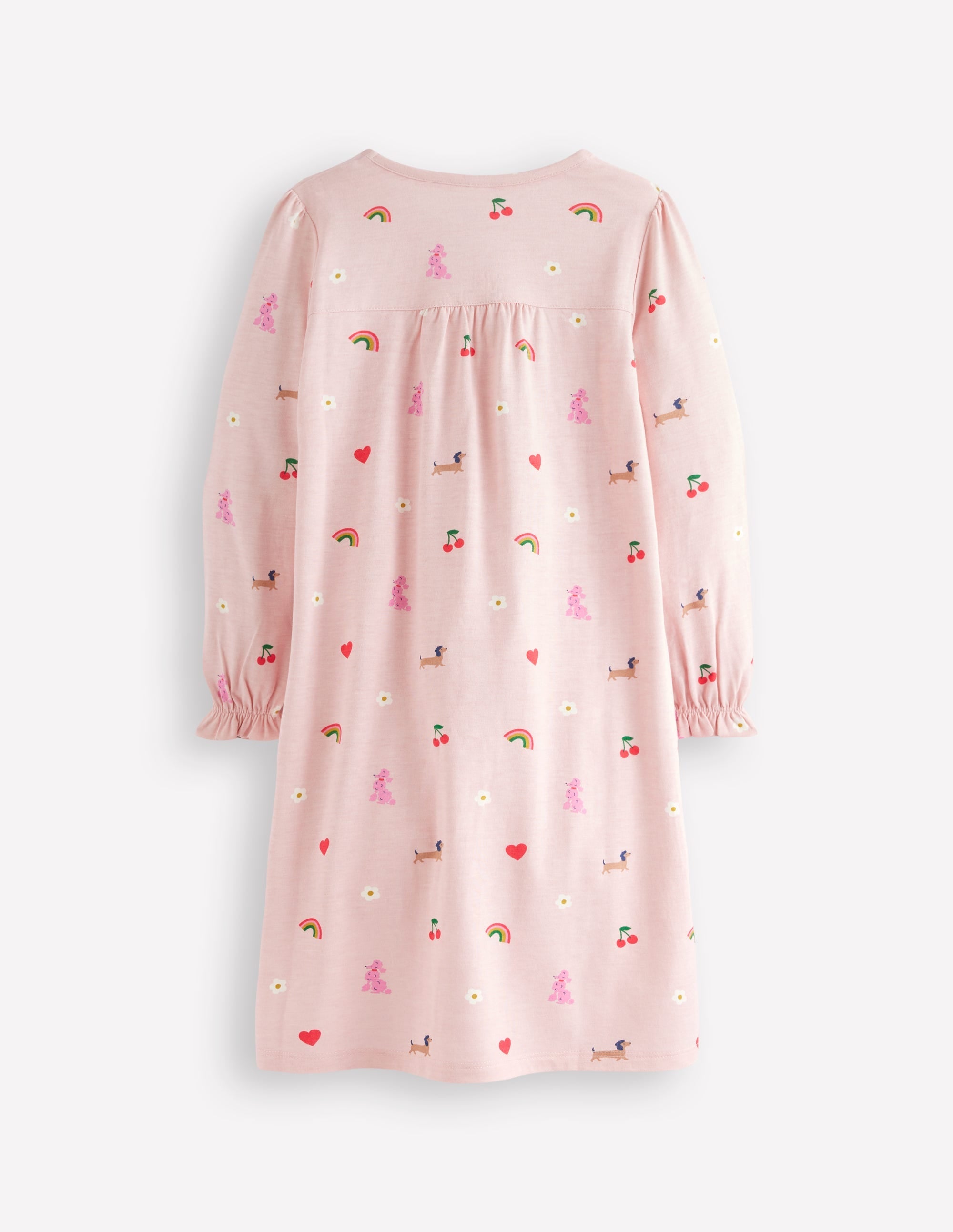 Printed Long Sleeve Nightie-Chalk Pink Parisien