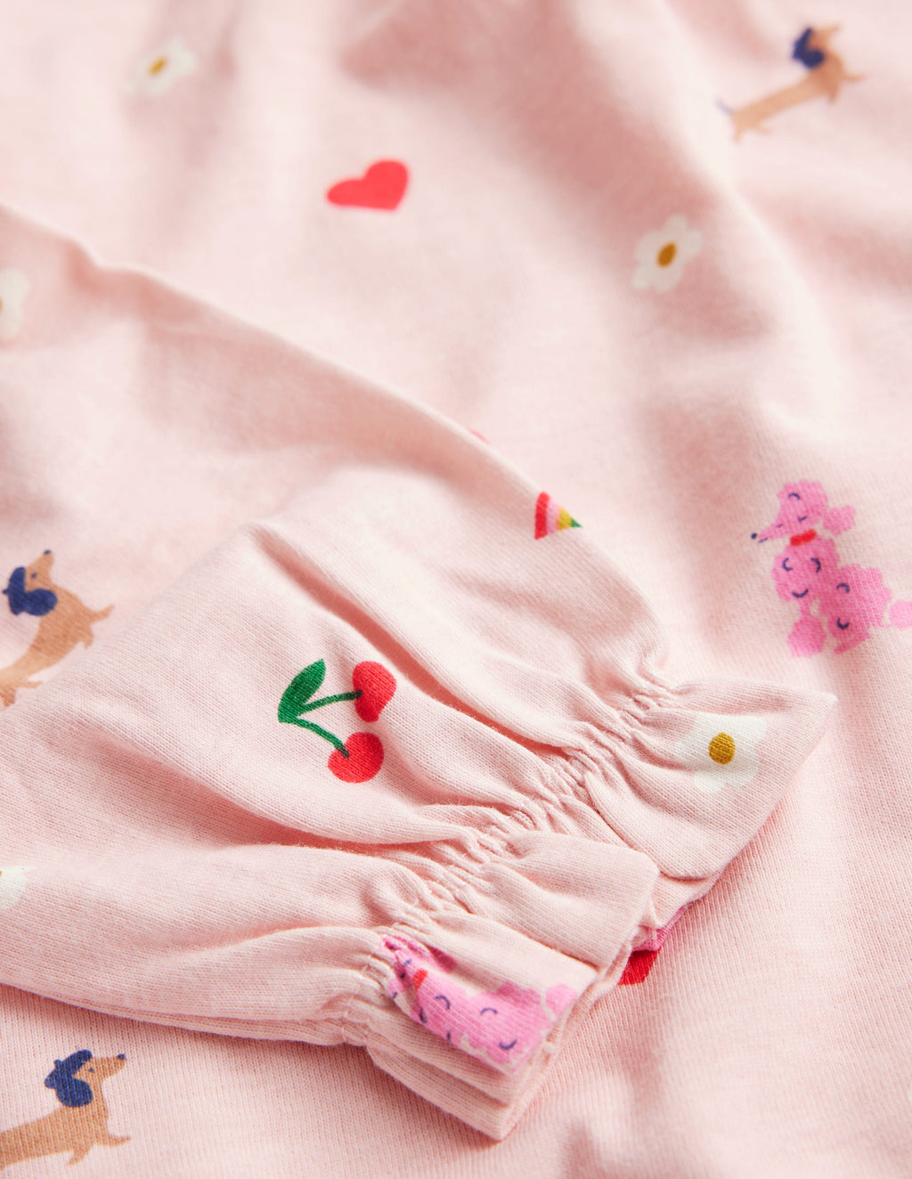 Printed Long Sleeve Nightie-Chalk Pink Parisien