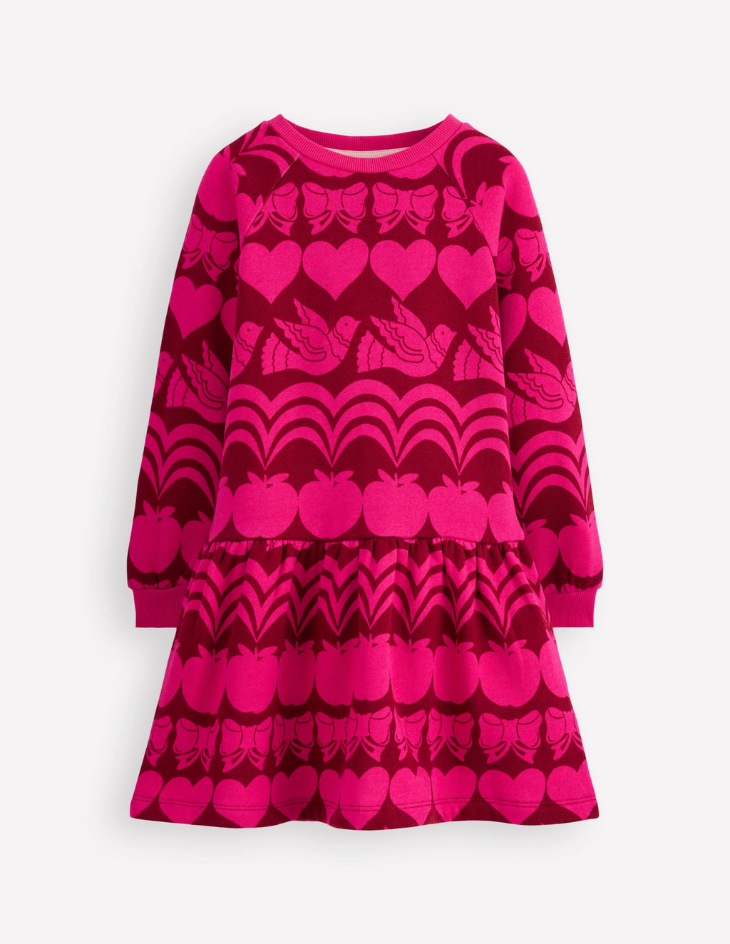 Cosy Sweatshirt Dress-Red Liquorice Festive Fun