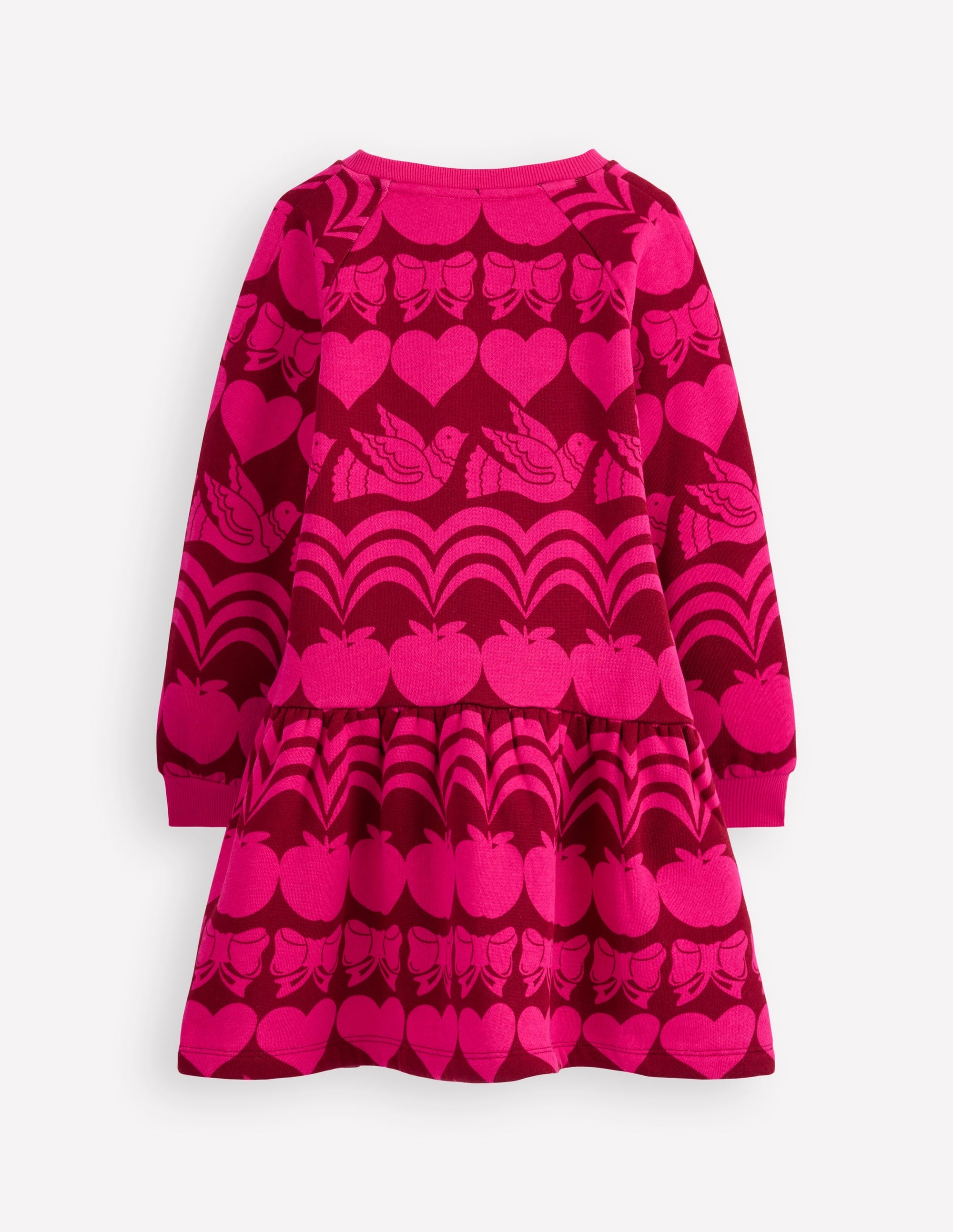 Cosy Sweatshirt Dress-Red Liquorice Festive Fun