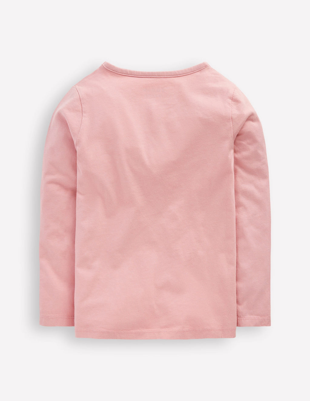 Long Sleeve Appliqué T-shirt-Vintage Pink Weather Fox