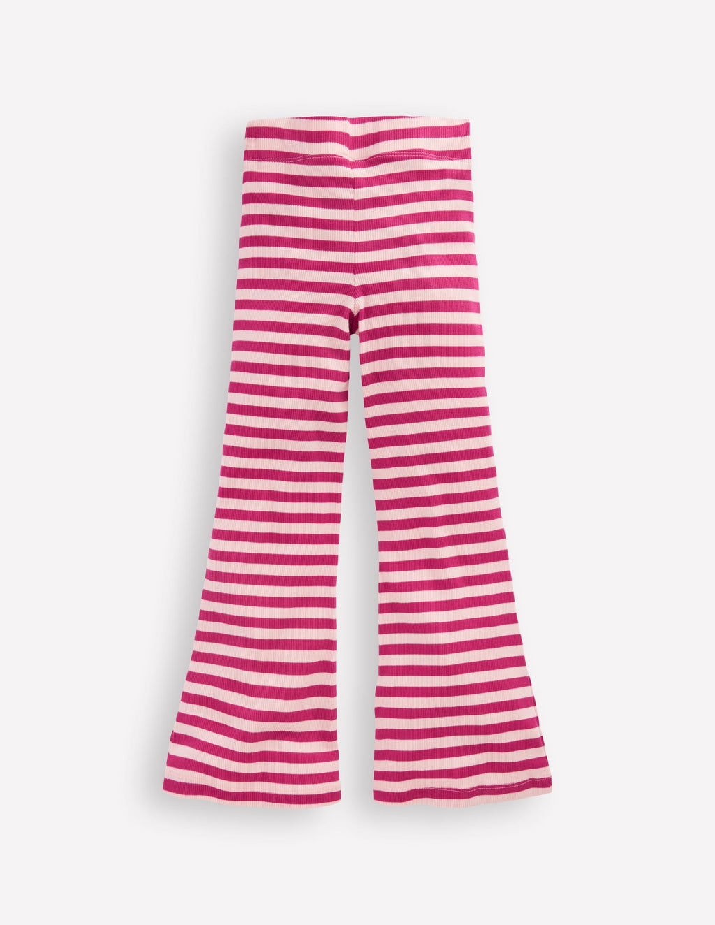 Ribbed Flare Leggings-Cherry Jam/Chalk Pink Stripe