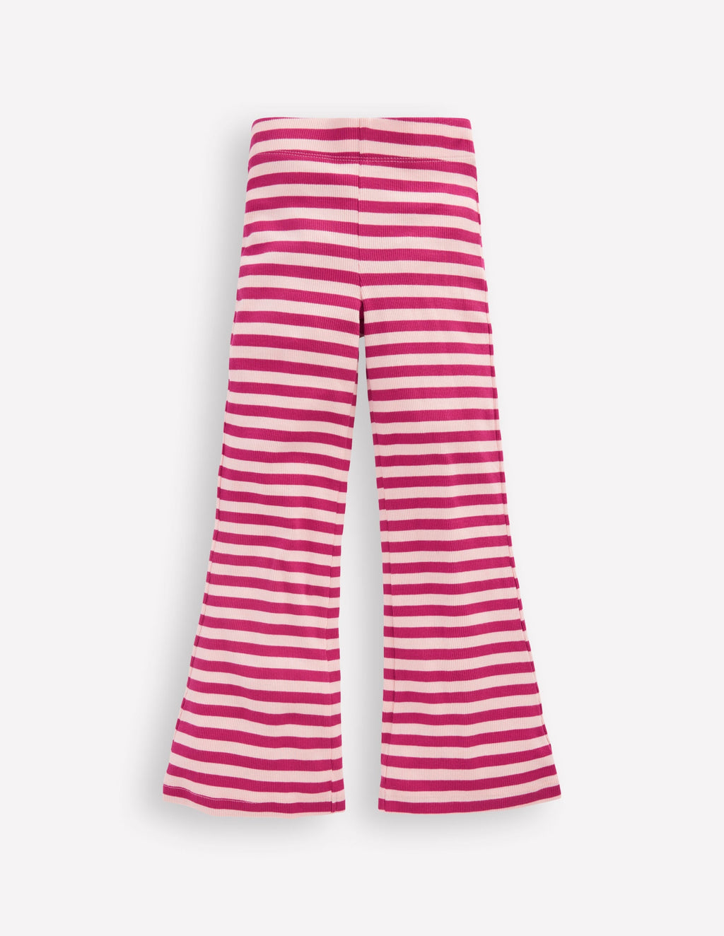 Ribbed Flare Leggings-Cherry Jam/Chalk Pink Stripe