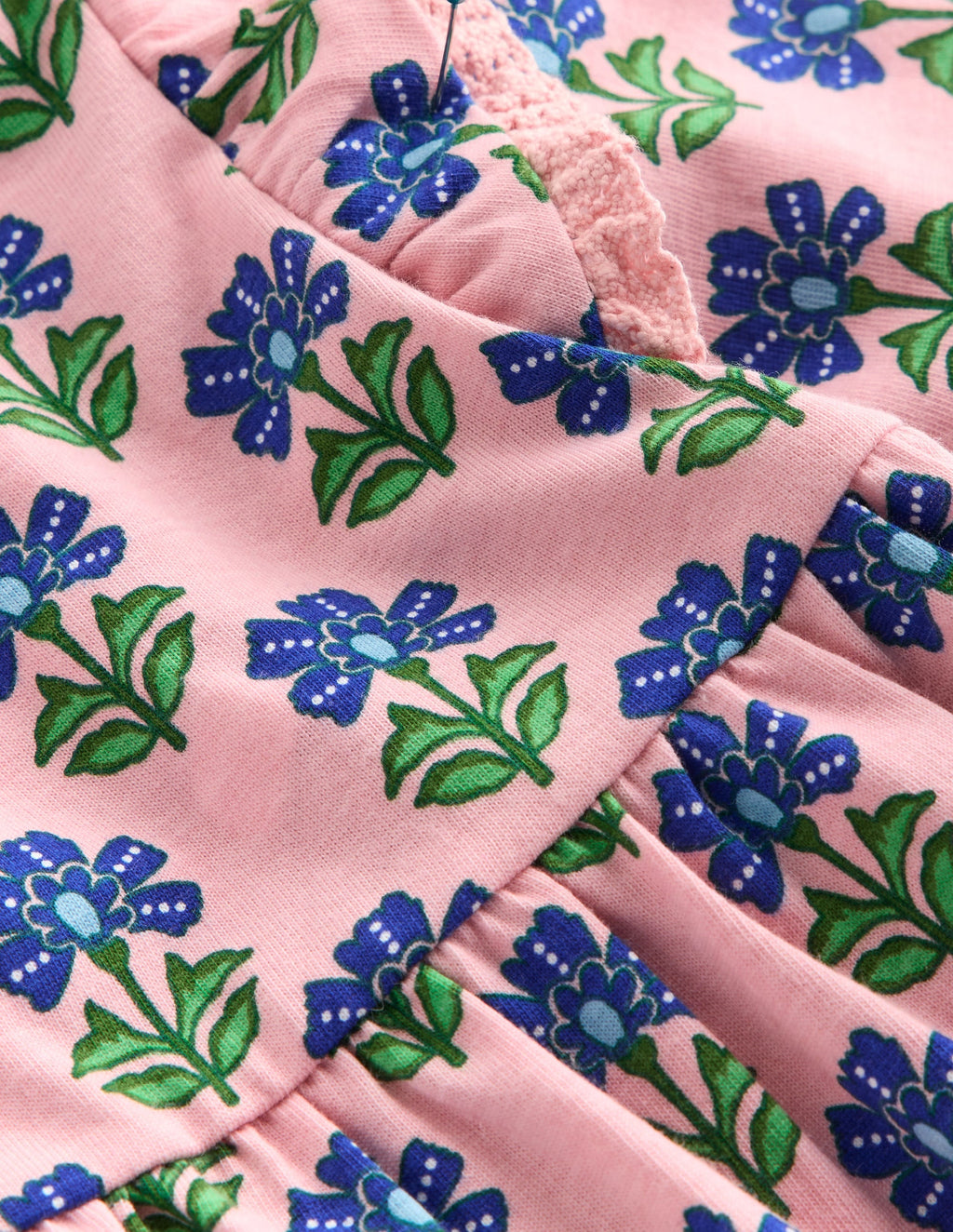 Printed Tunic Set-Vintage Pink Flower Stamp