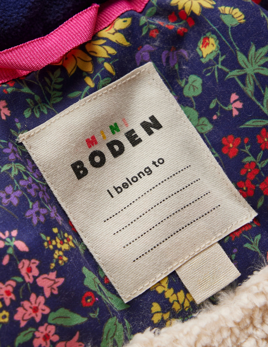 Joni Quilted Parka Coat-Blue Flower Meadow