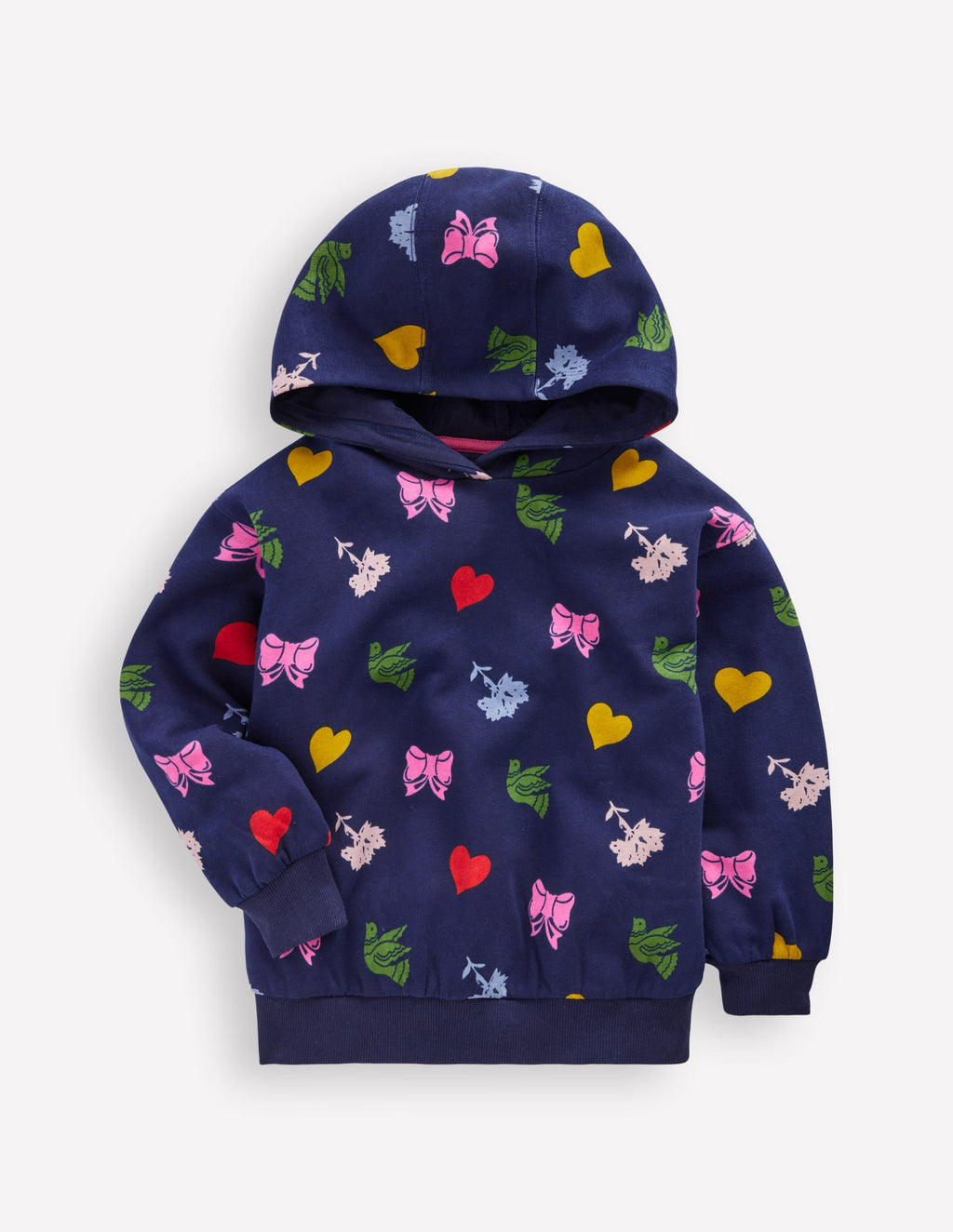 Printed Hoodie-College Navy Festive Fun
