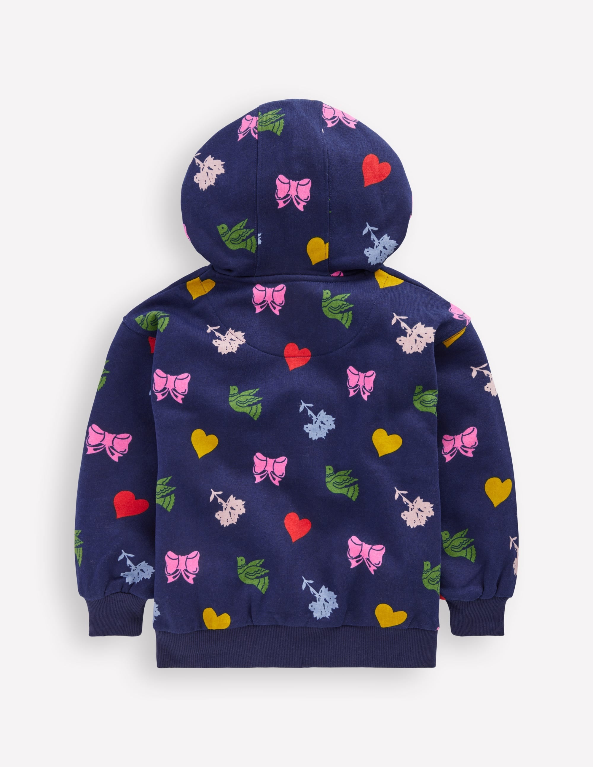Printed Hoodie-College Navy Festive Fun