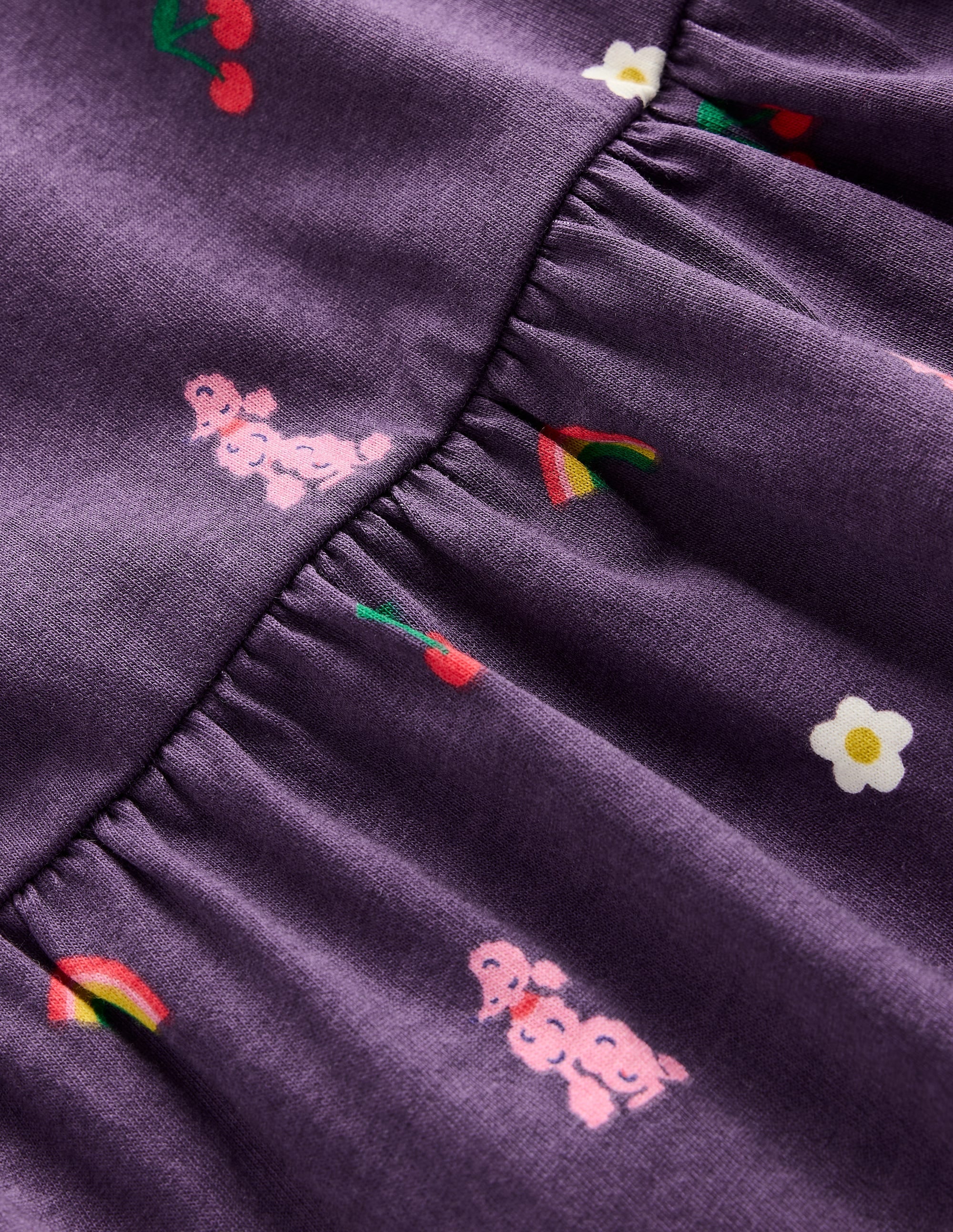 Curved Yoke Jersey Dress-Mystic Purple Parisian