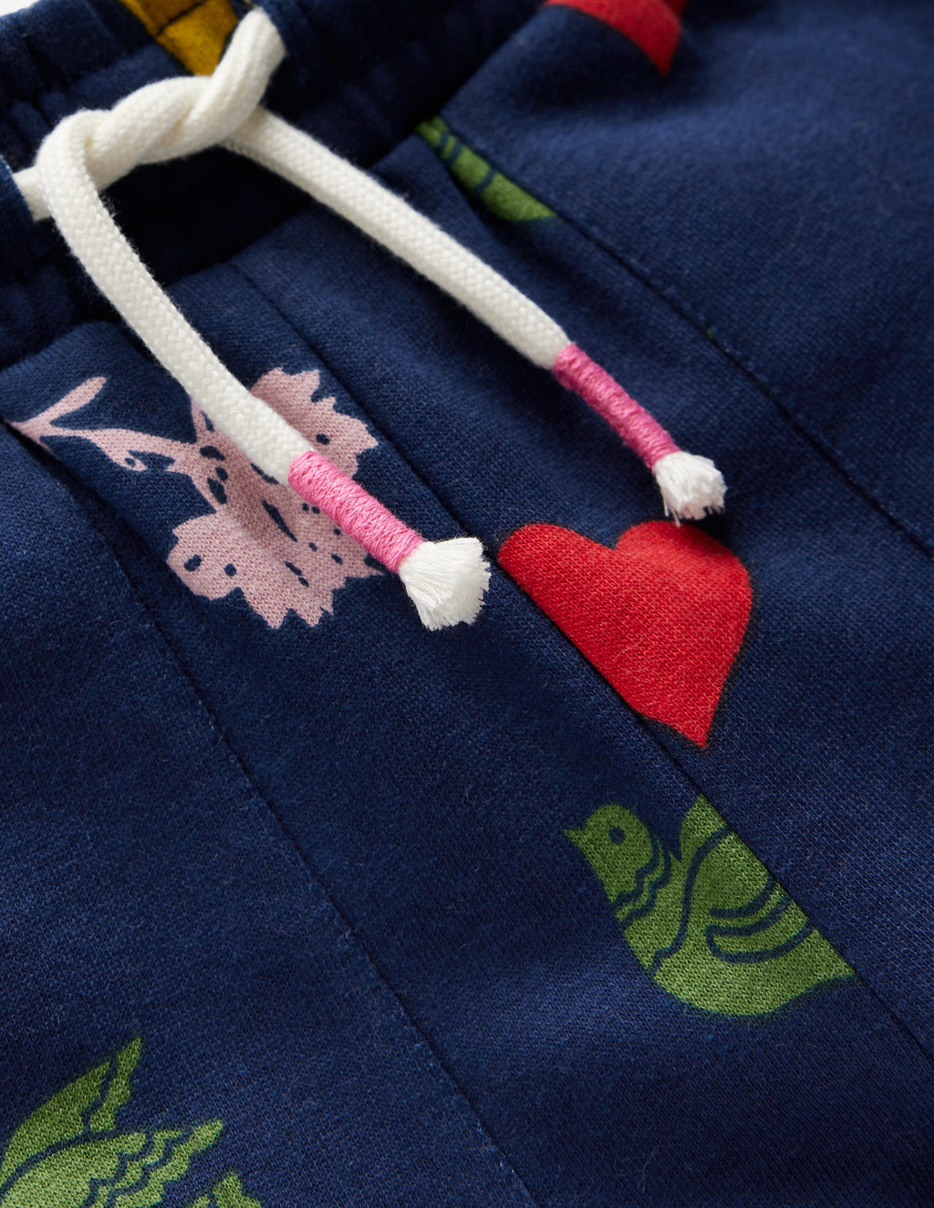 Wide Leg Printed Jogger-College Navy Festive Fun