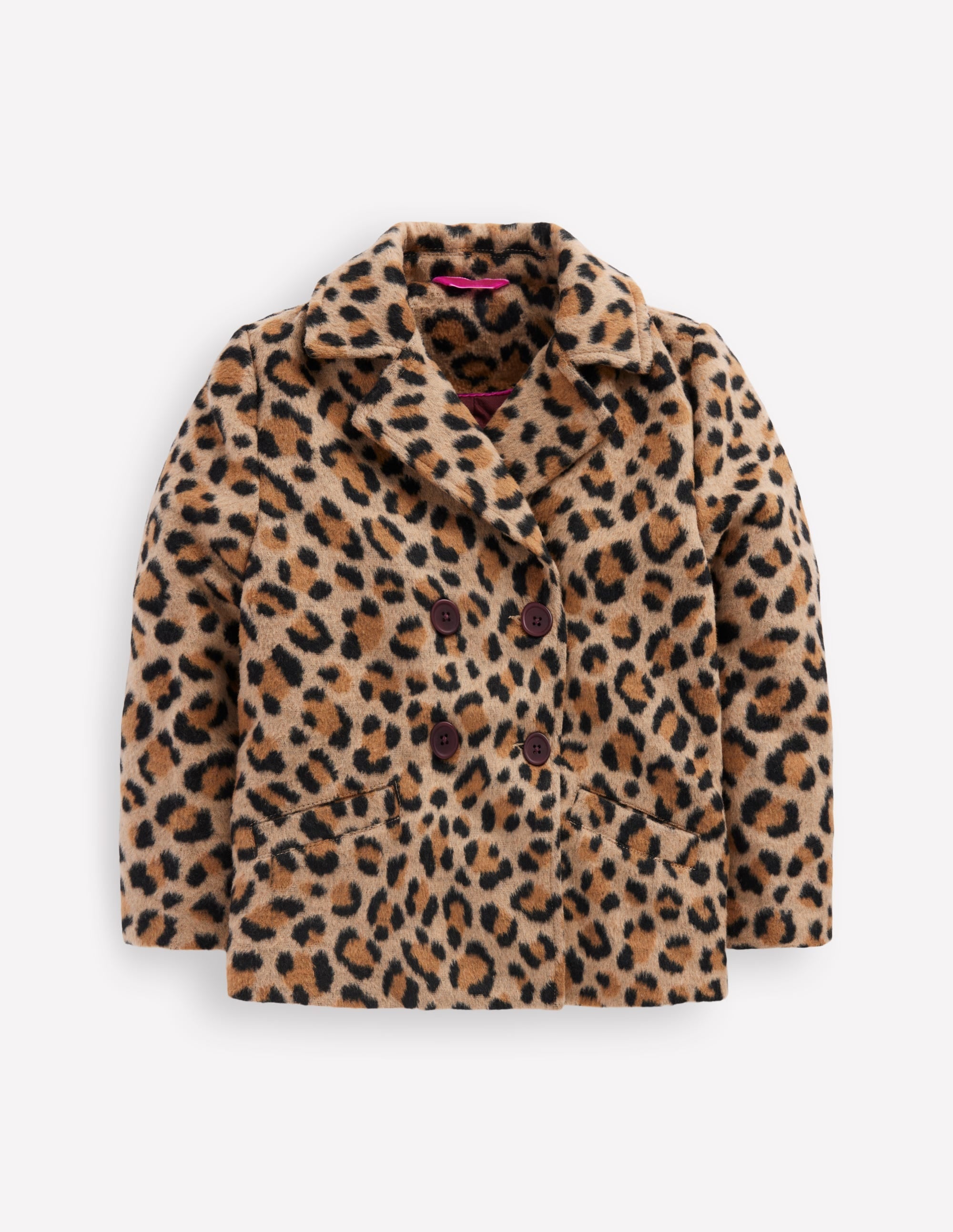 Pea Coat-Large Leopard Spot