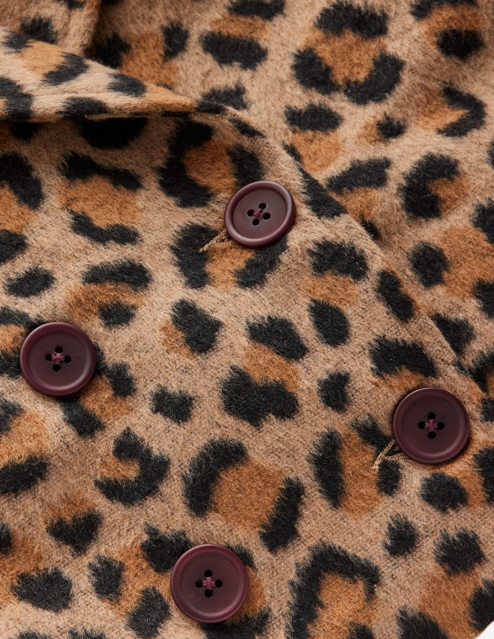 Pea Coat-Large Leopard Spot
