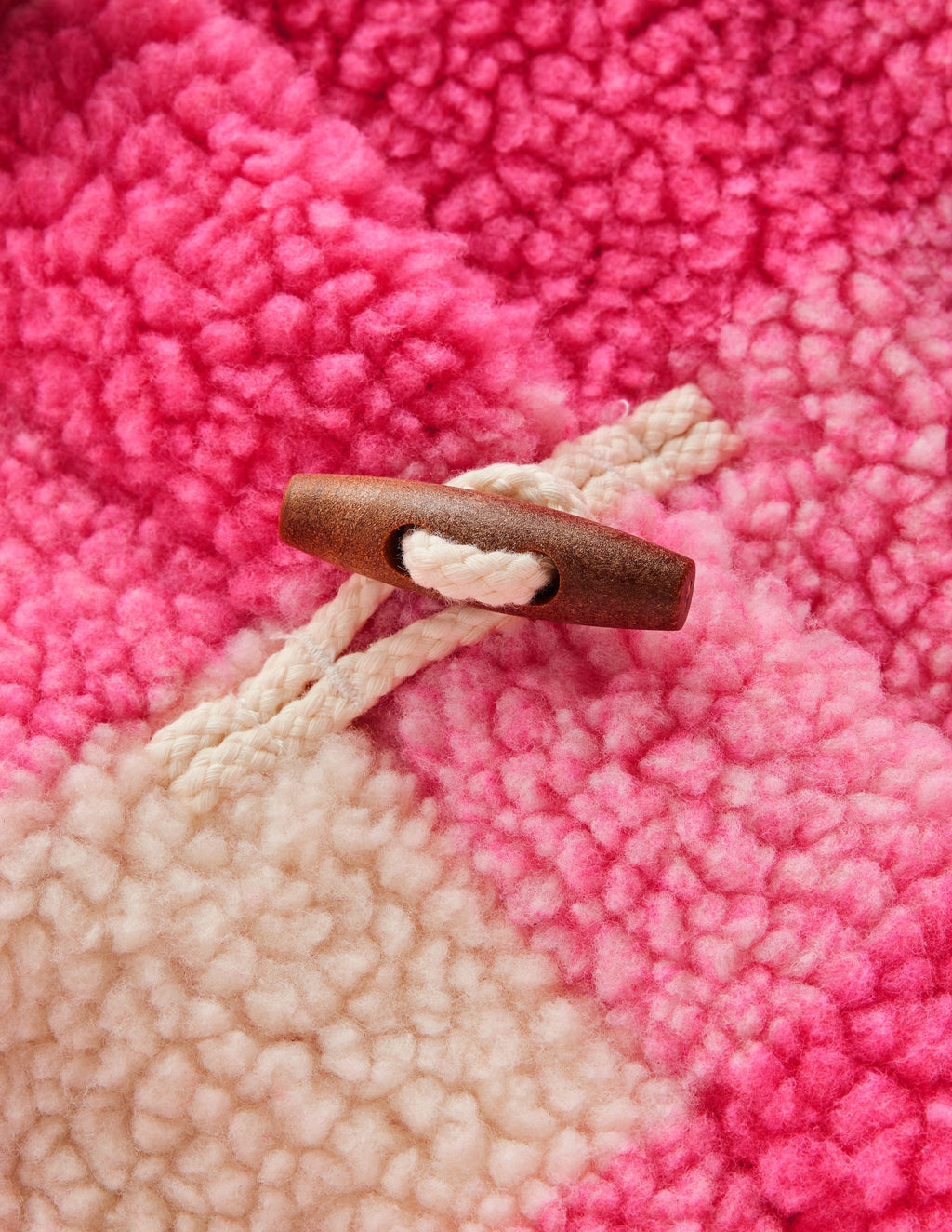 Borg Duffle Coat-Azalea Pink Gingham