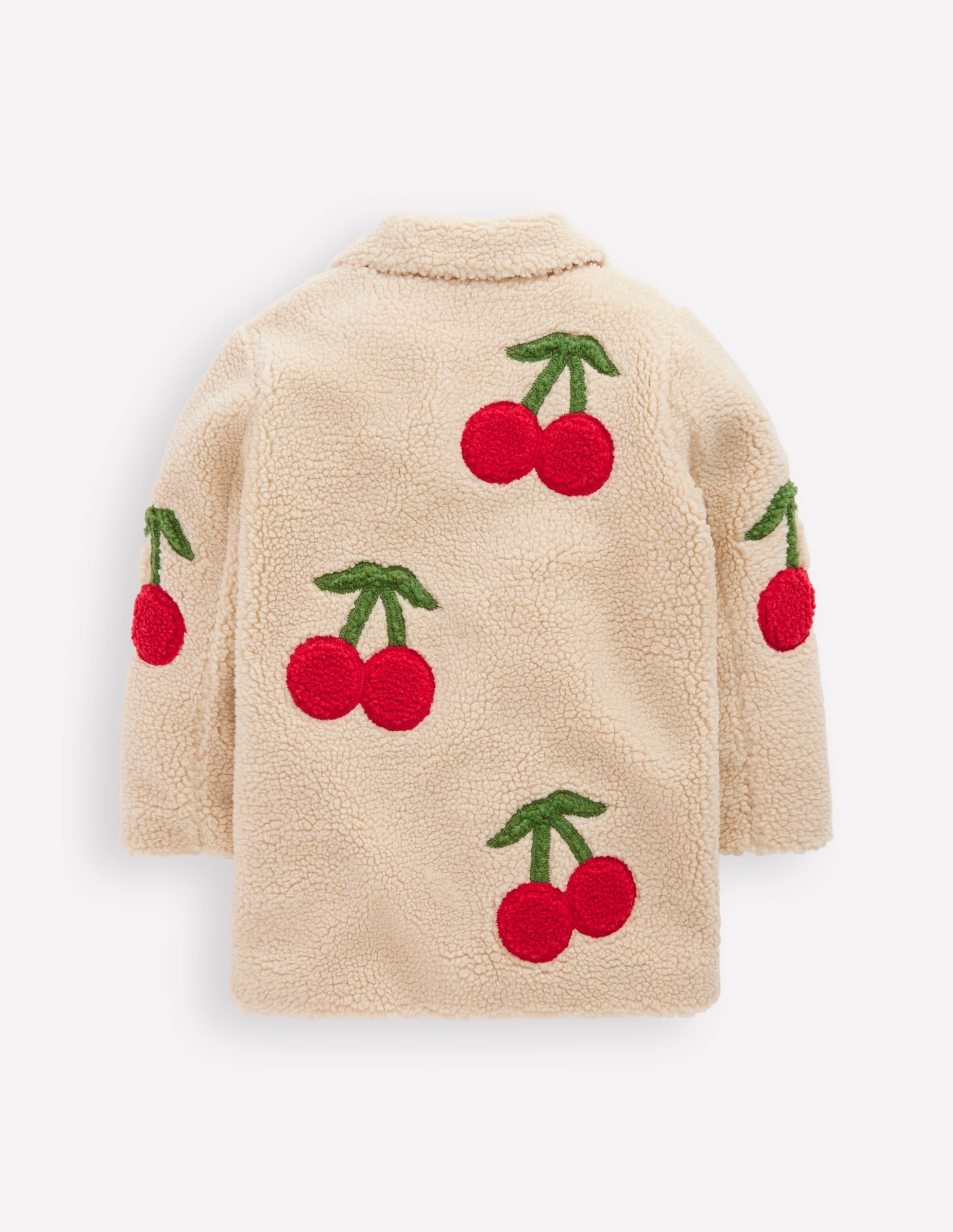 Borg Interest Jacket-Cherry Applique