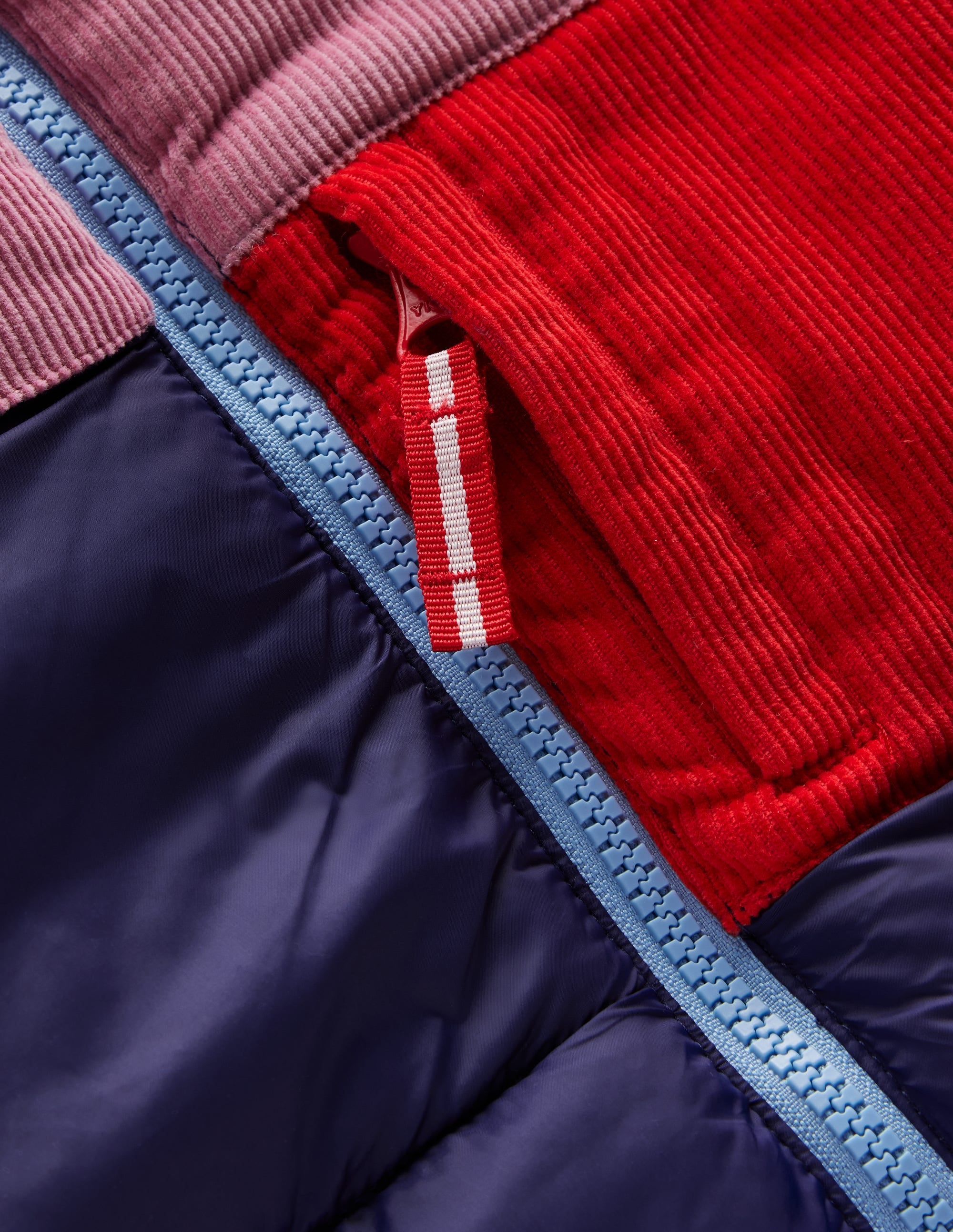 Cosy Puffer Jacket-Metallic Colourblock