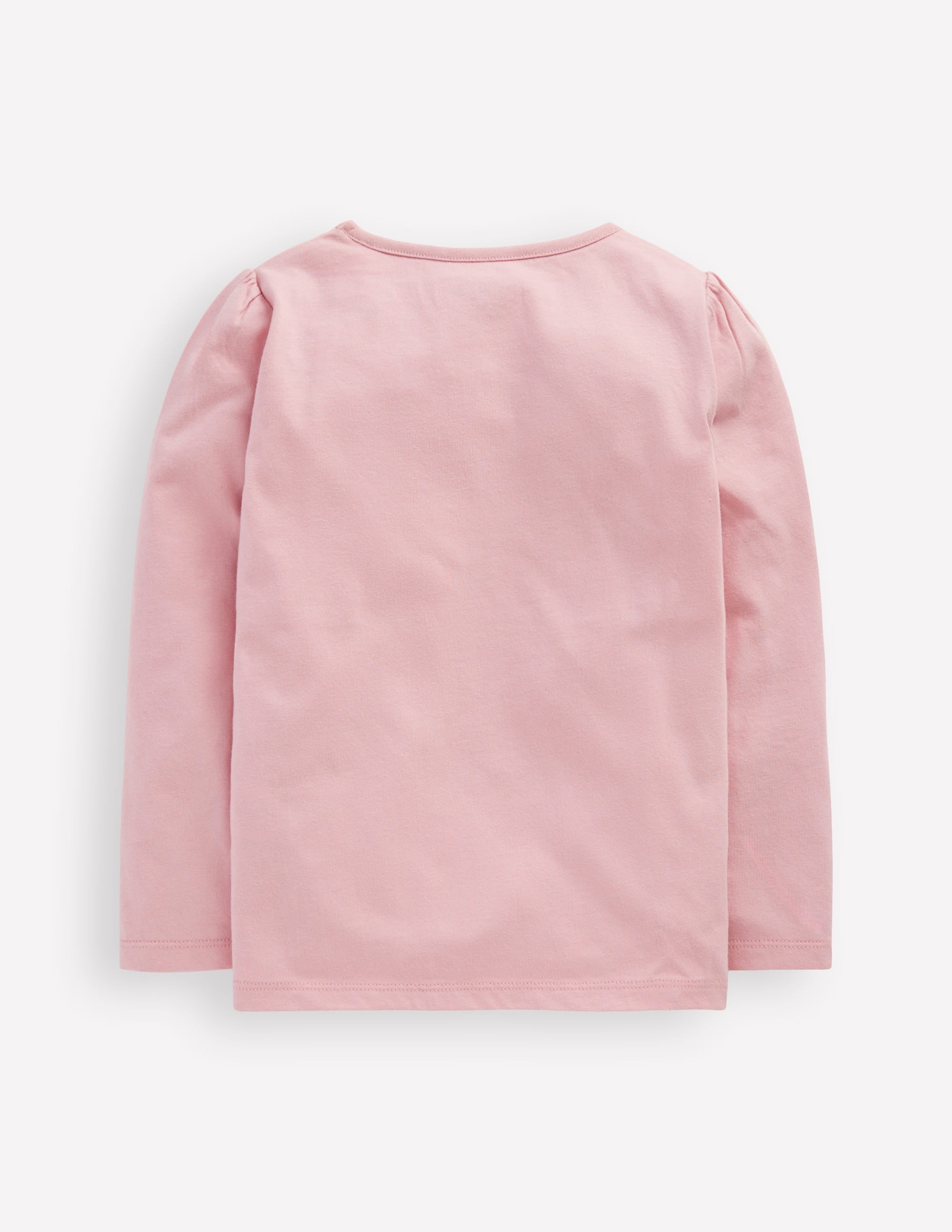 Puff Sleeve Dress Up Appliqué-Vintage Pink Christmas Bunny