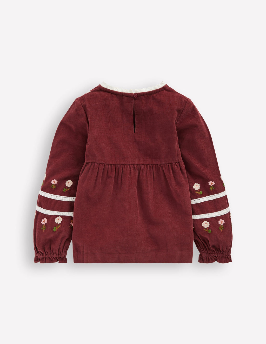 Embroidered Lace Top-Chestnut Embroidery