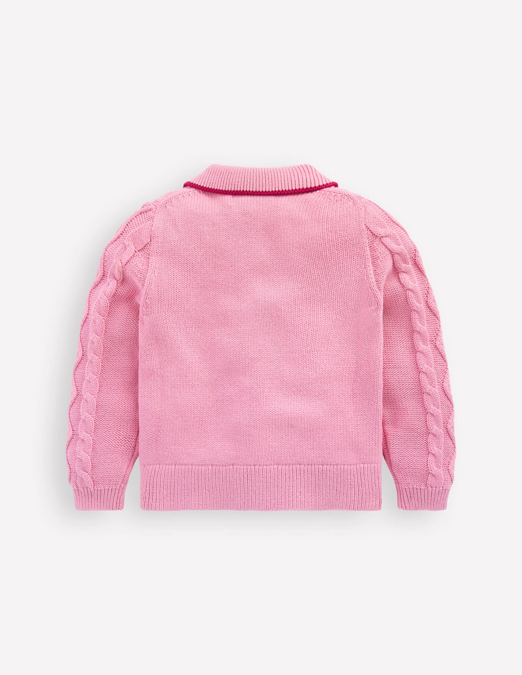 Cable Knitted Jacket-Formica Pink