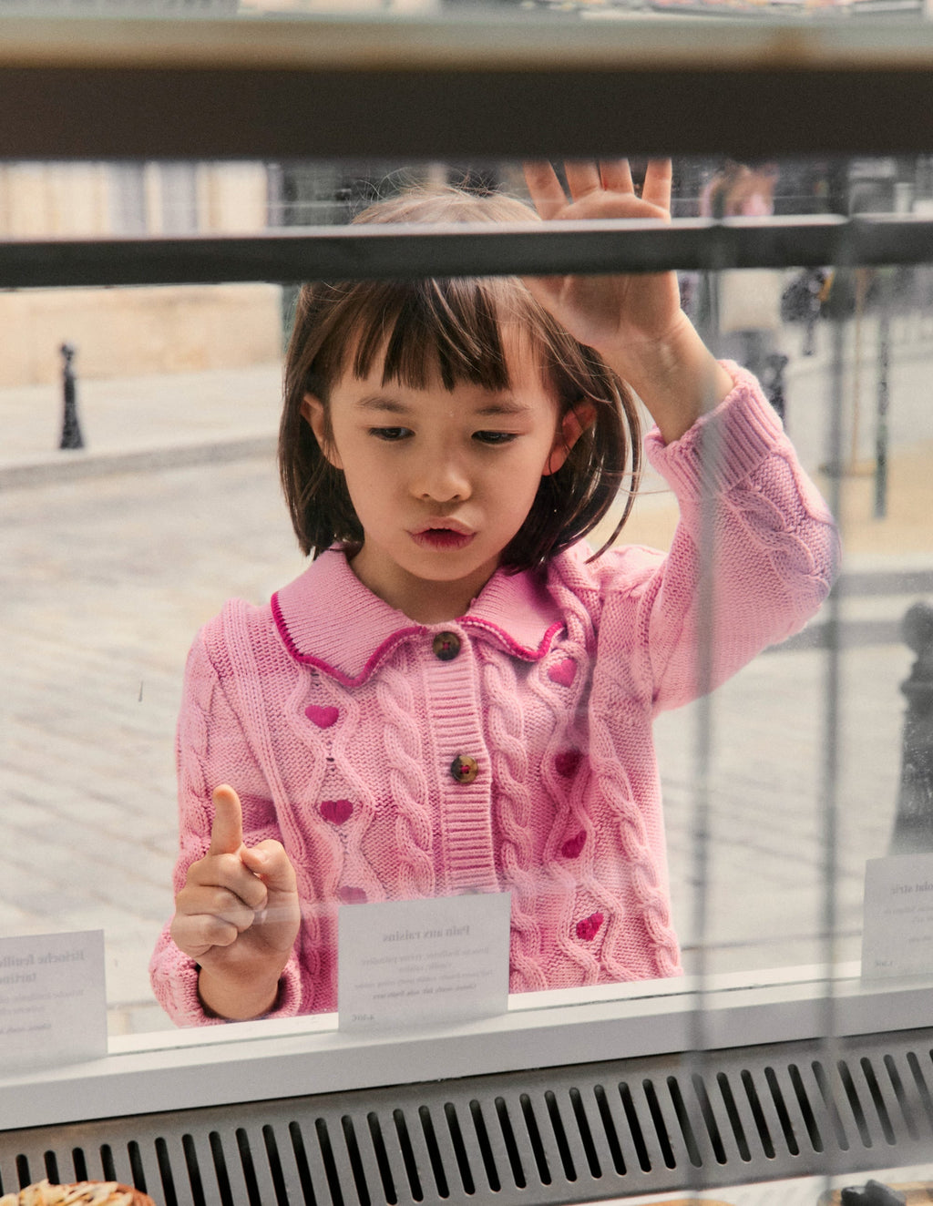 Cable Knitted Jacket-Formica Pink