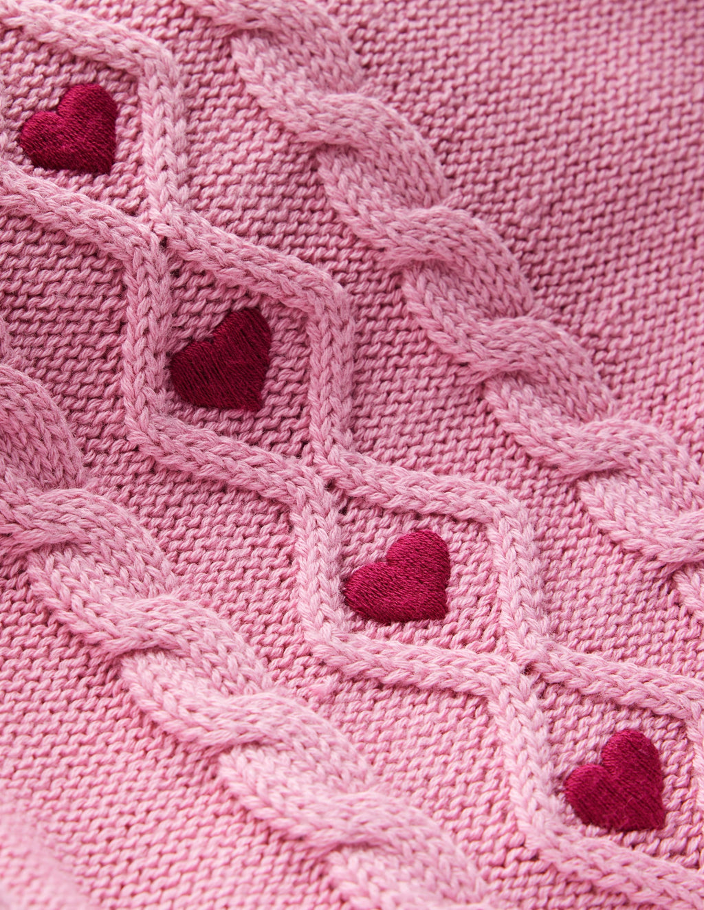 Cable Knitted Skirt-Formica Pink