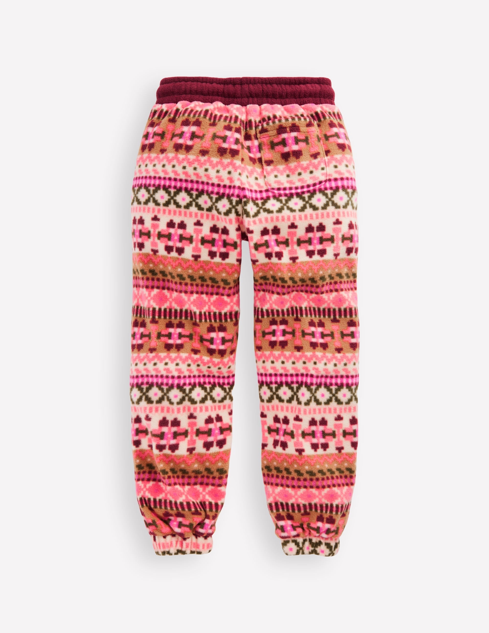 Cosy Geometric Sweatpants-Pink Aztec Geo