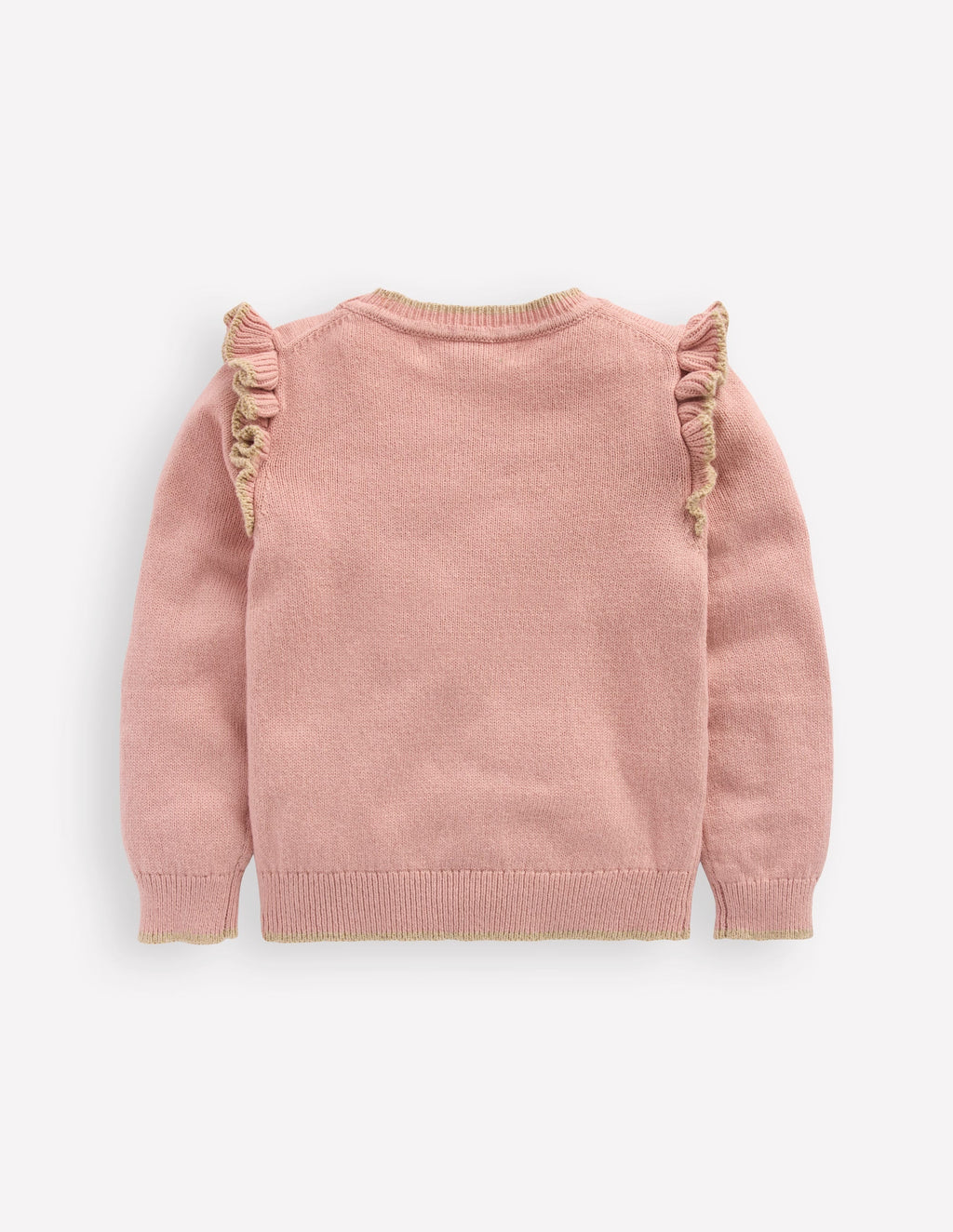 Fun Frill Logo Sweater-Vintage Pink Gingerbread House