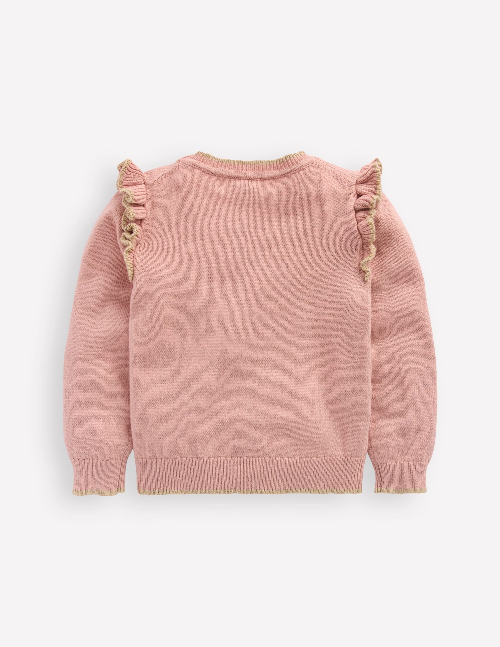 Fun Frill Logo Sweater-Vintage Pink Gingerbread House